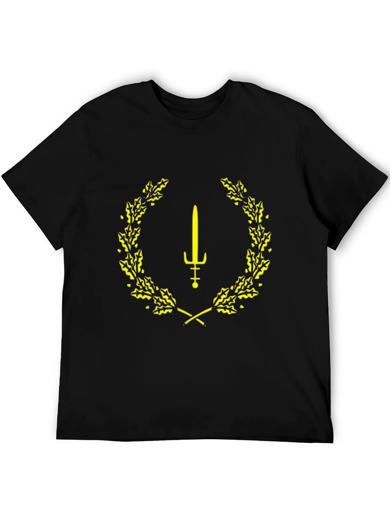 Sword & Laurel Wreath Graphic Tee - Black