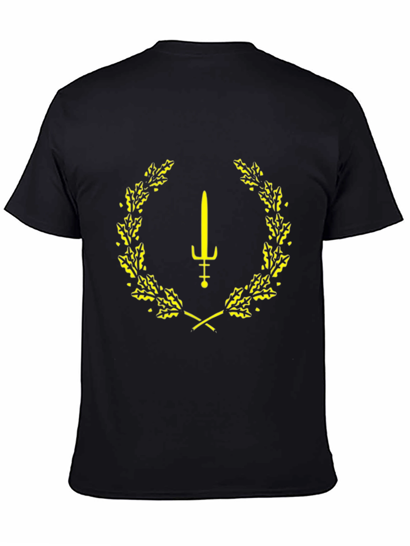 Sword & Laurel Wreath Graphic Tee - Black