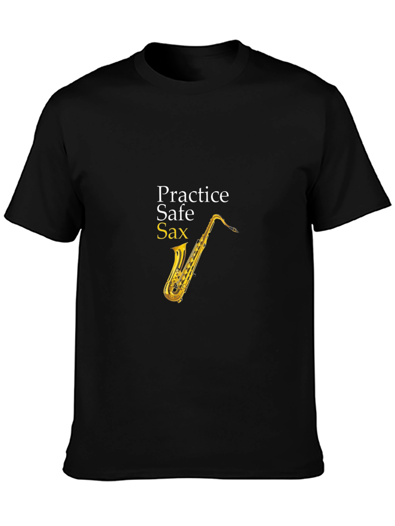 Practice Safe Sax Black T-Shirt
