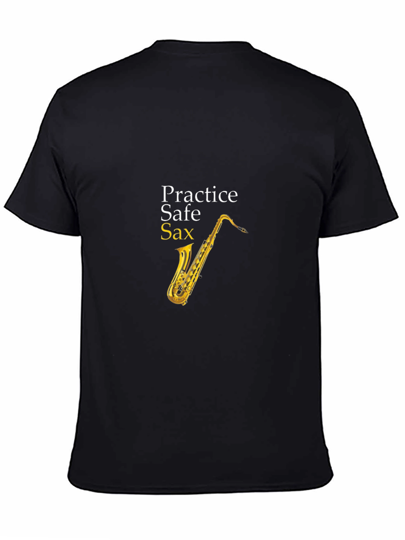 Practice Safe Sax Black T-Shirt