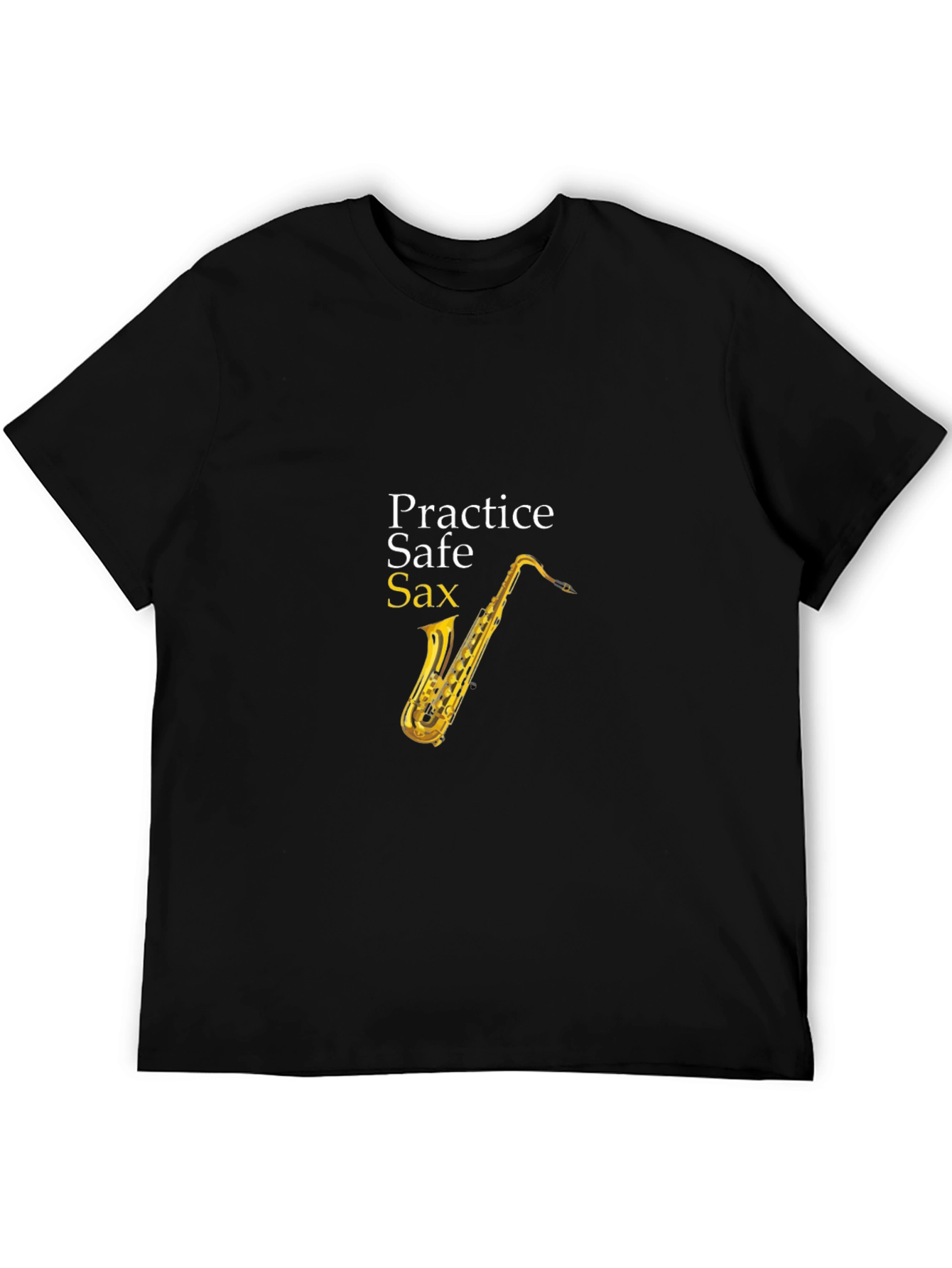 Practice Safe Sax Black T-Shirt