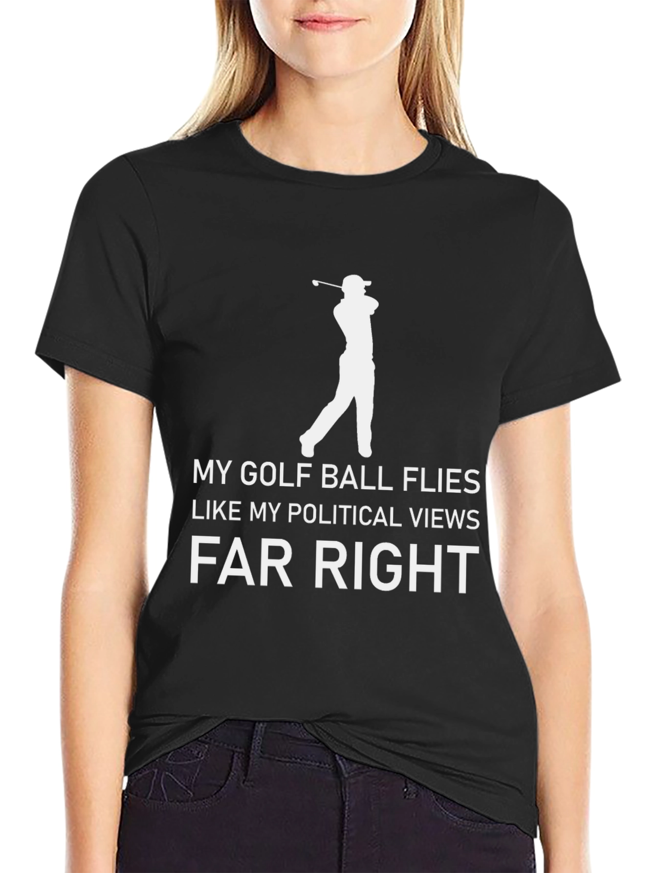 Golf Ball Flies Political Views T-Shirt