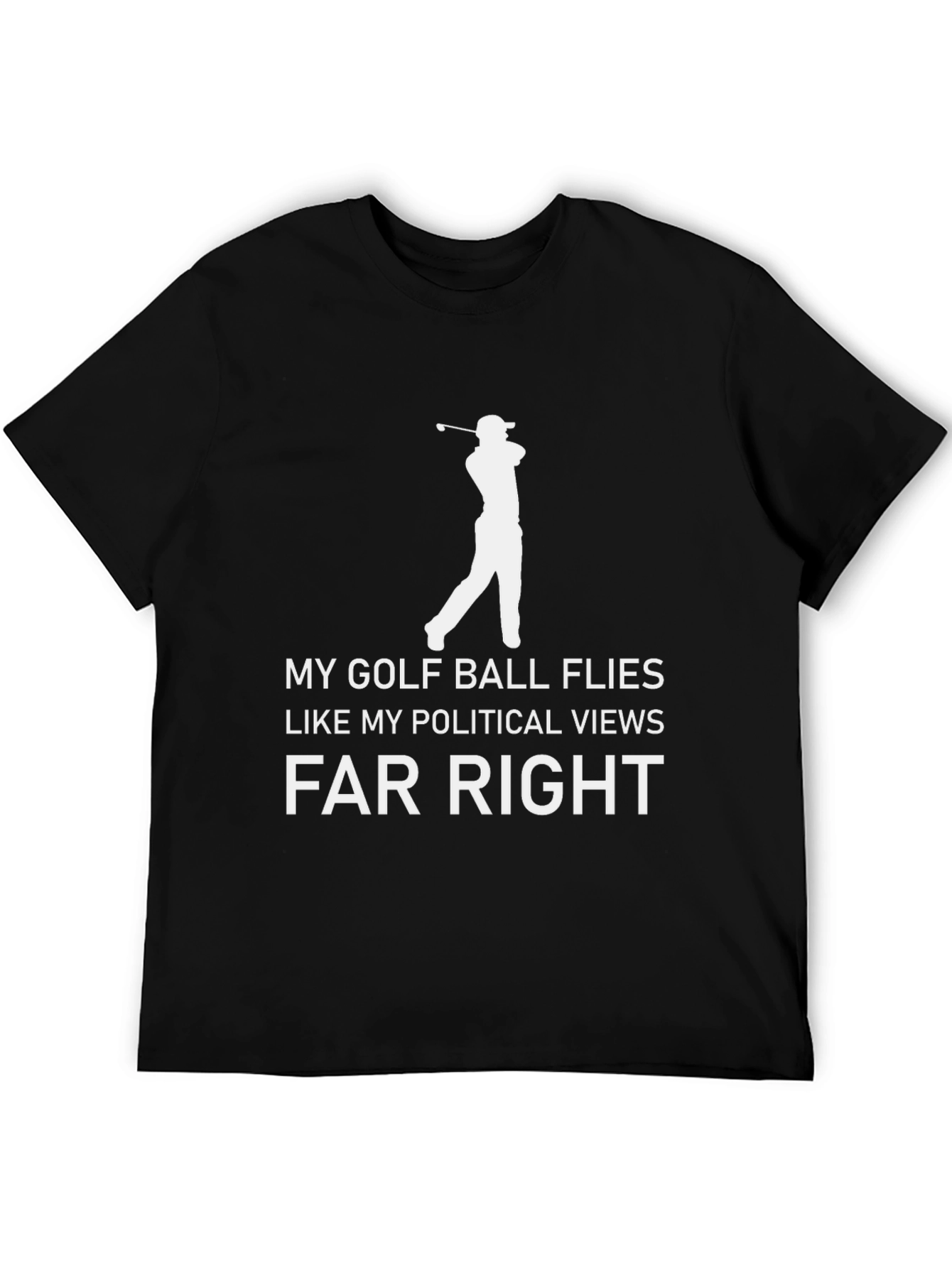 Golf Ball Flies Political Views T-Shirt