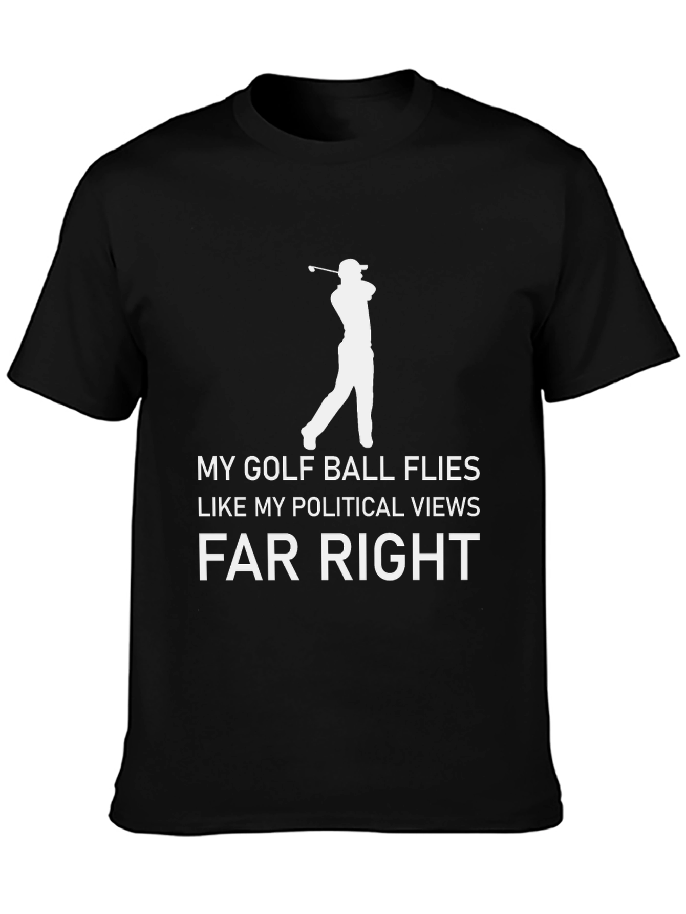 Golf Ball Flies Political Views T-Shirt