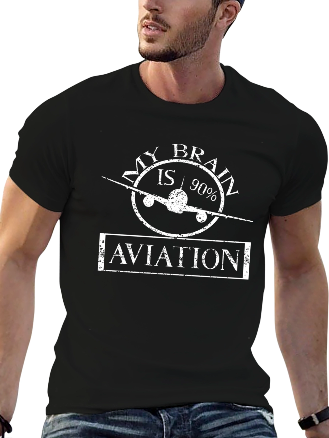 Aviation T-Shirt - My Brain is 90% Aviation