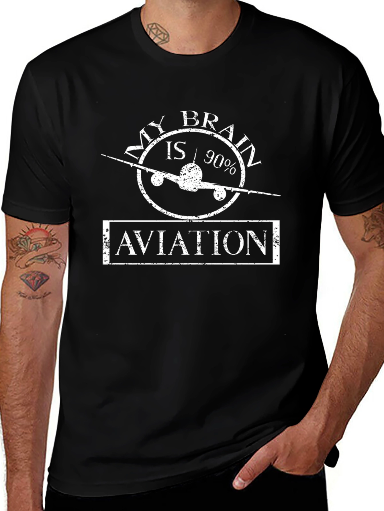 Aviation T-Shirt - My Brain is 90% Aviation