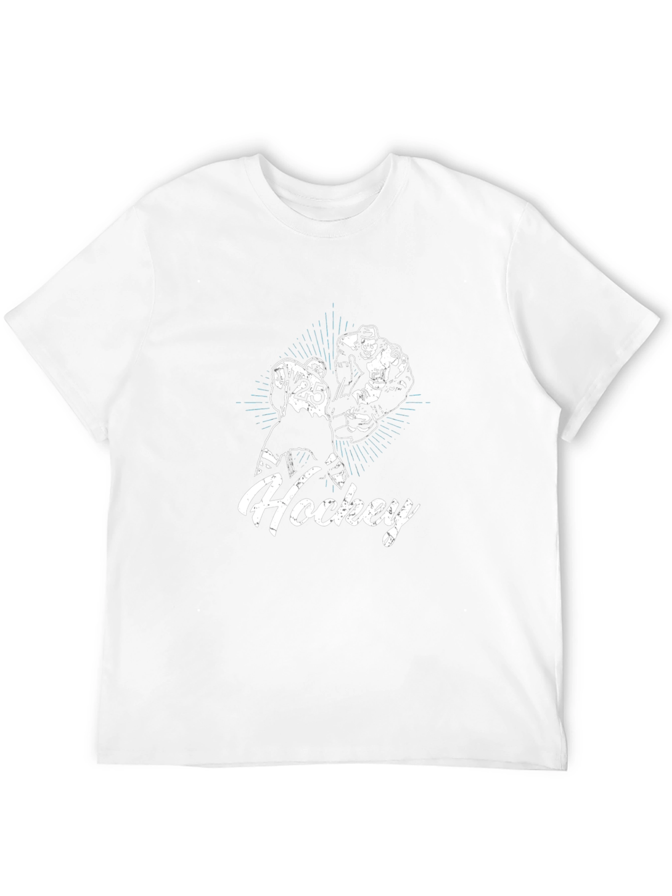 Hockey Graphic T-Shirt - Black Crew Neck Tee