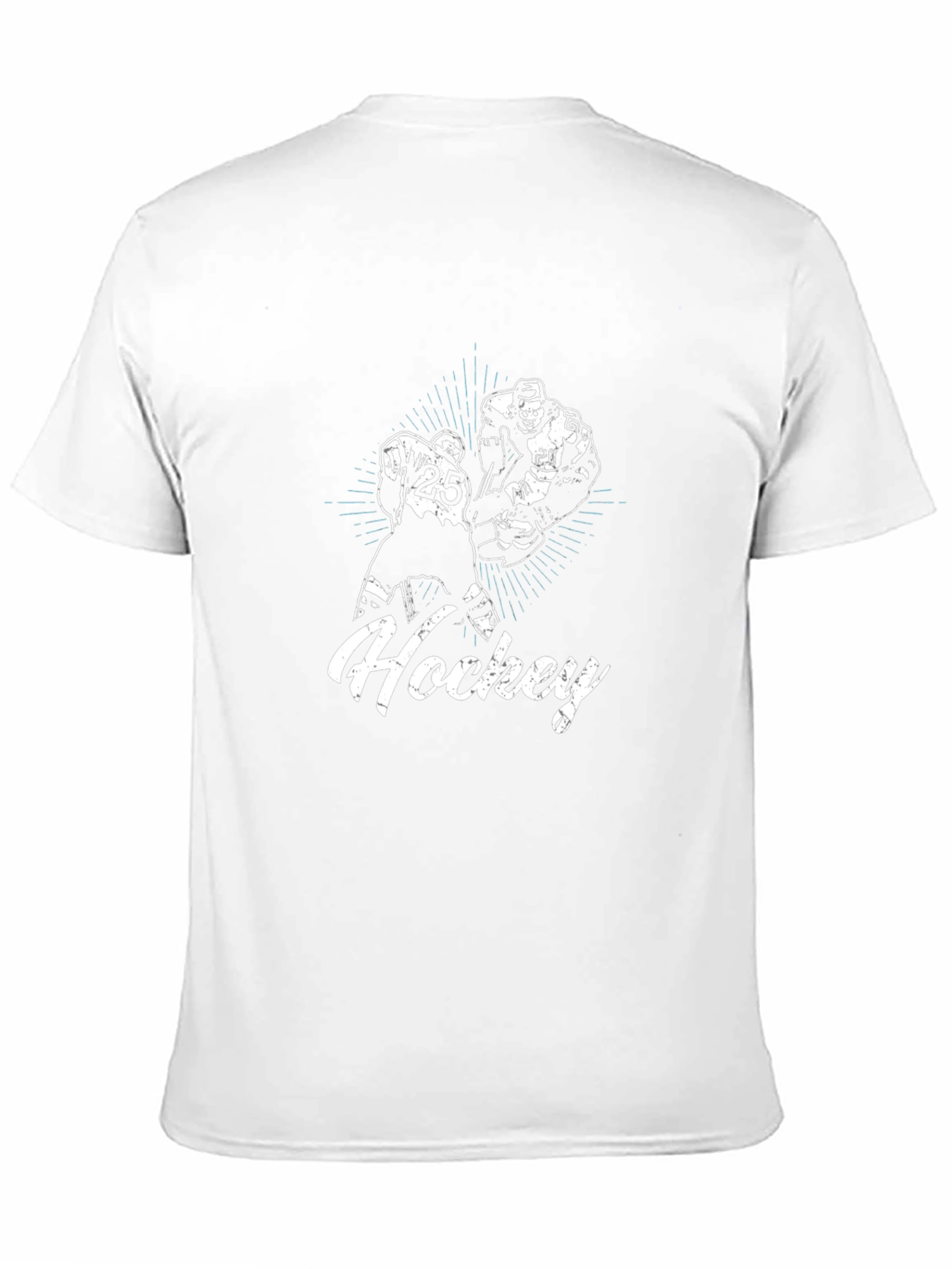 Hockey Graphic T-Shirt - Black Crew Neck Tee