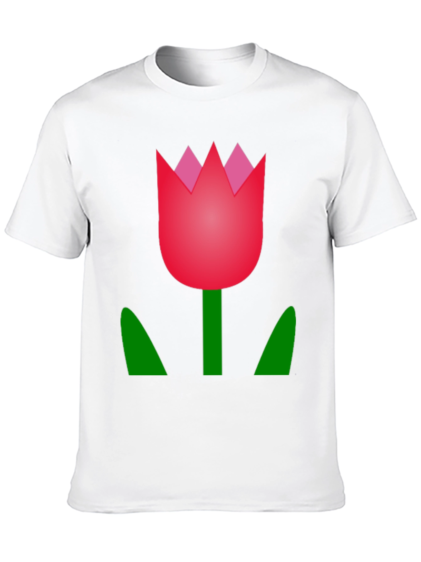 Tulip Graphic Tee - Black Cotton Casual T-Shirt