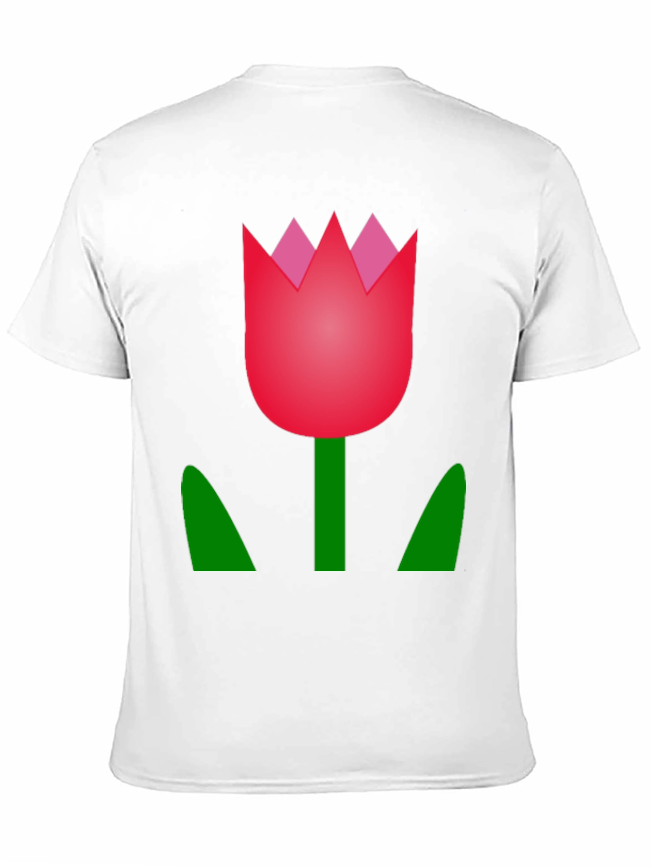 Tulip Graphic Tee - Black Cotton Casual T-Shirt