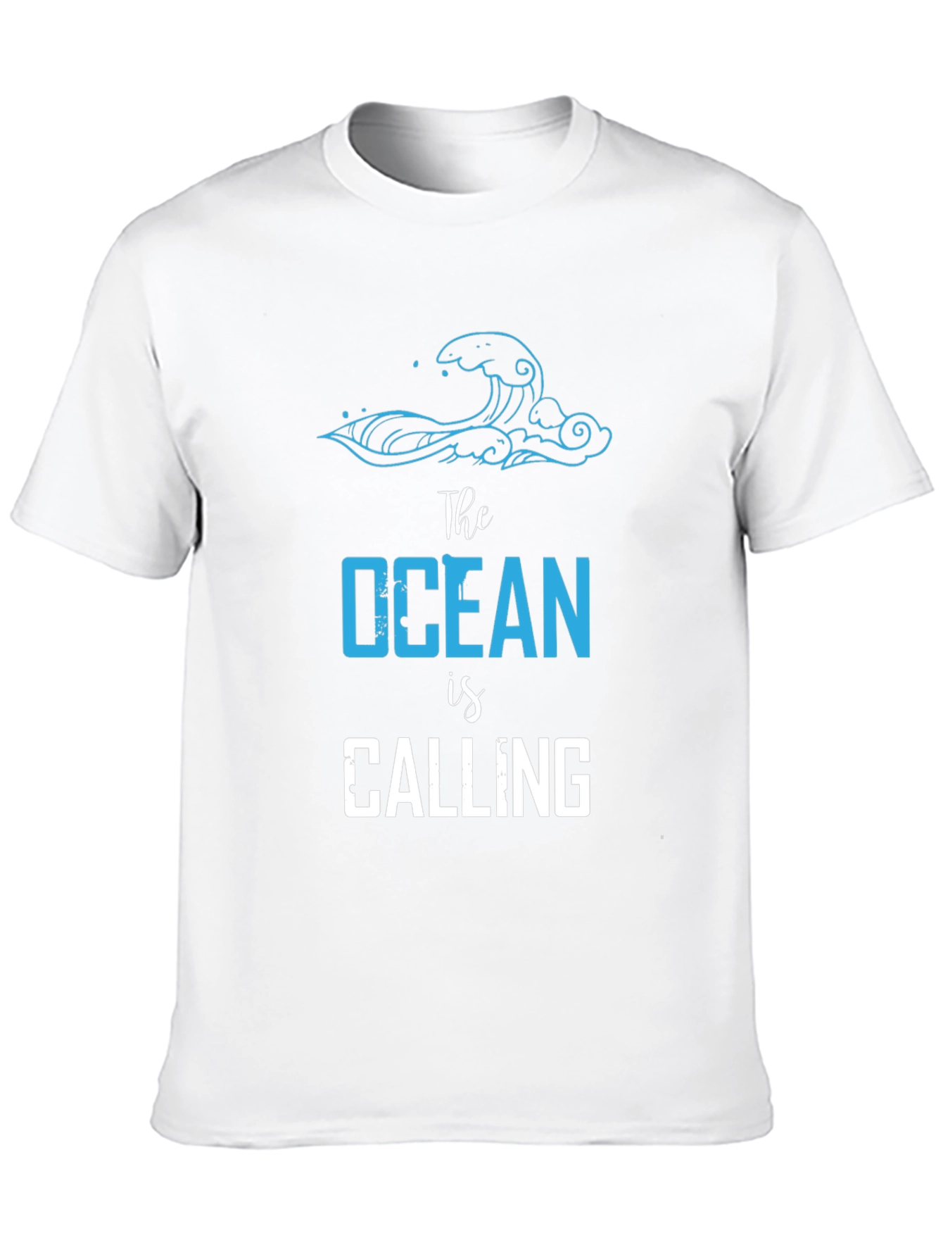 Ocean Calling Black Graphic Tee for Men