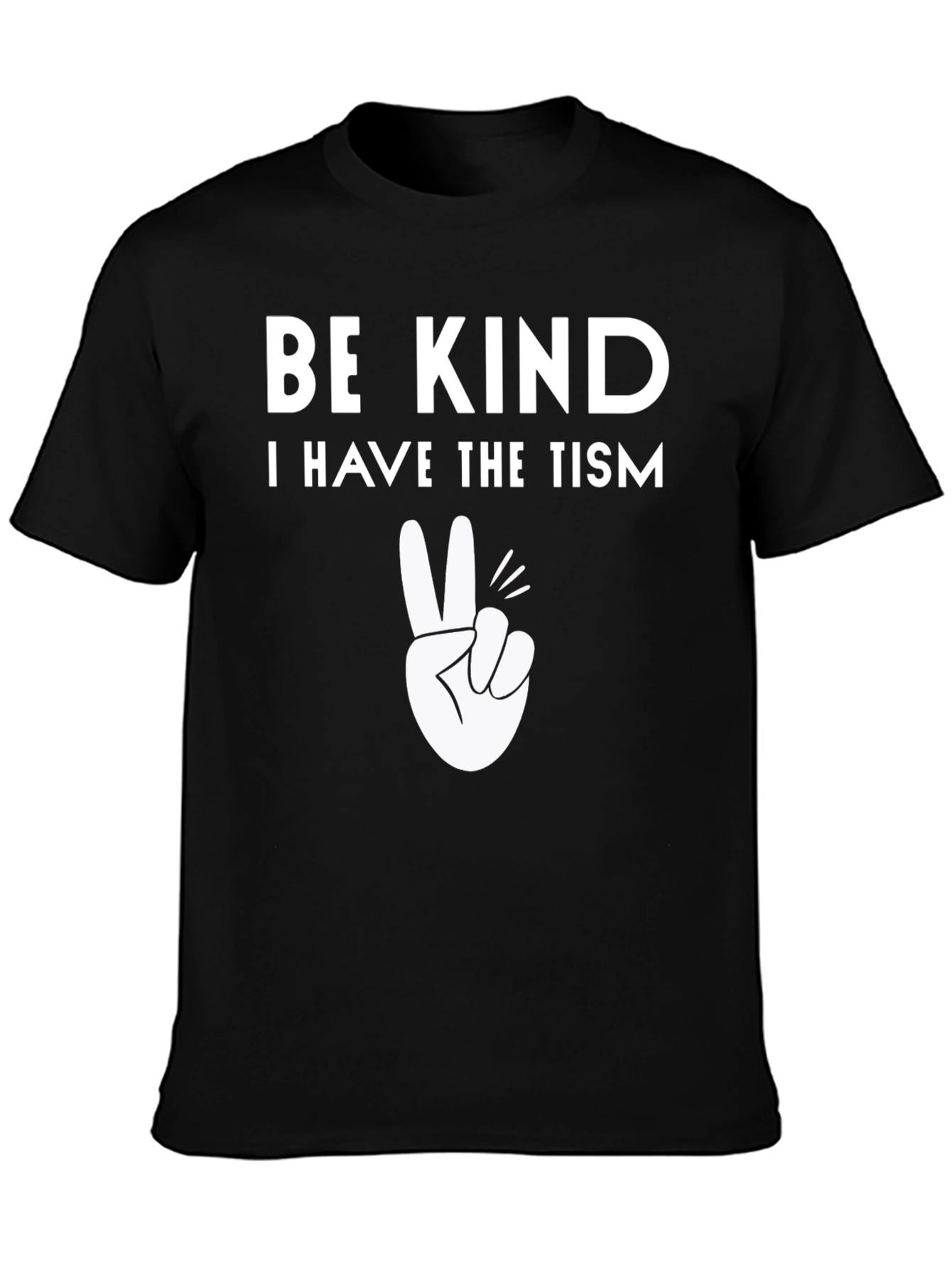 Be Kind Autism Awareness Tee - Black Cotton T-Shirt