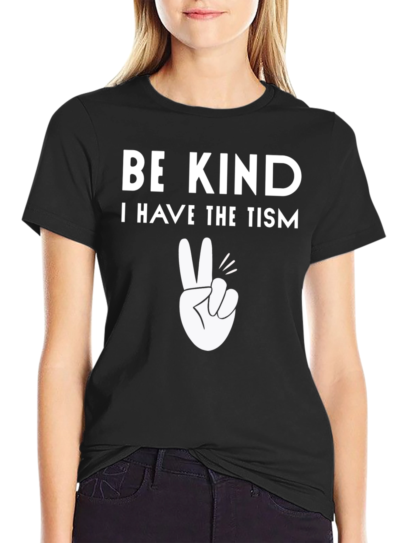 Be Kind Autism Awareness Tee - Black Cotton T-Shirt