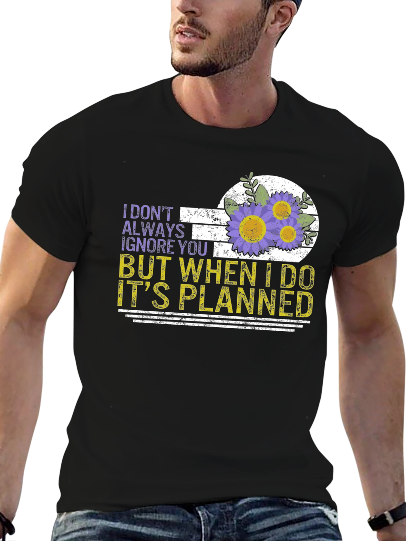 Funny Ignore You Flower Graphic T-Shirt