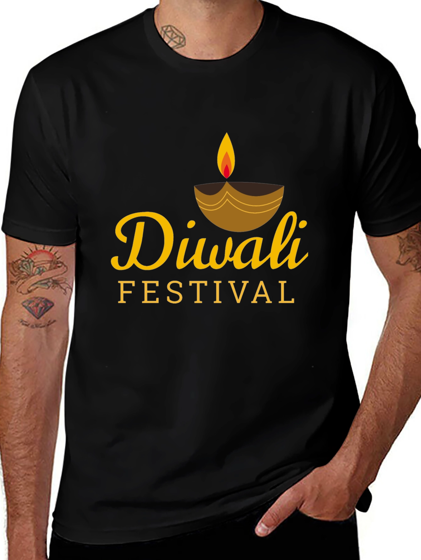 Diwali Festival Graphic Print T-Shirt