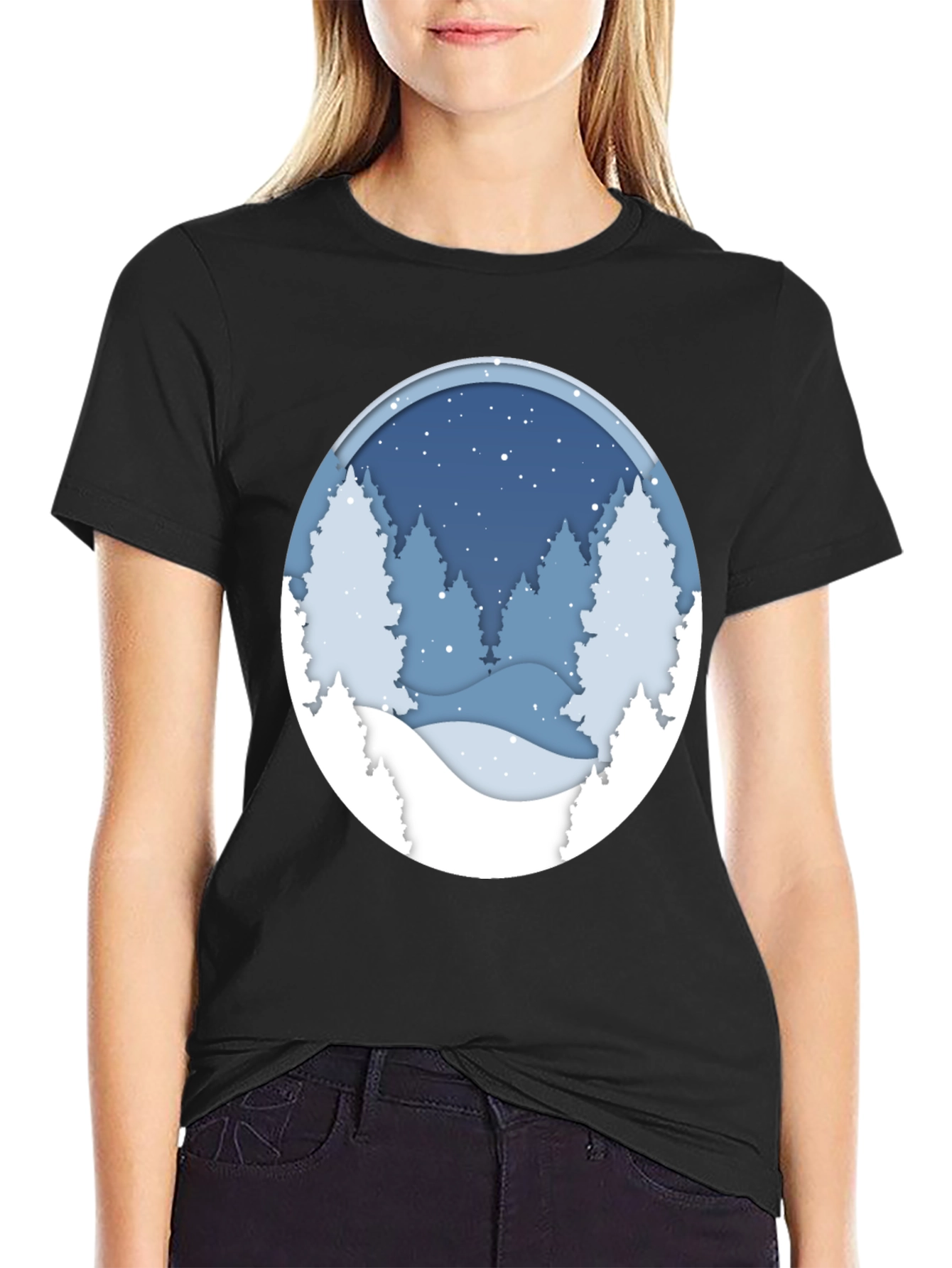 Winter Scene Graphic Tee - Stylish and Comfortable