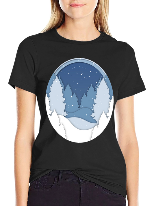 Winter Scene Graphic Tee - Stylish and Comfortable