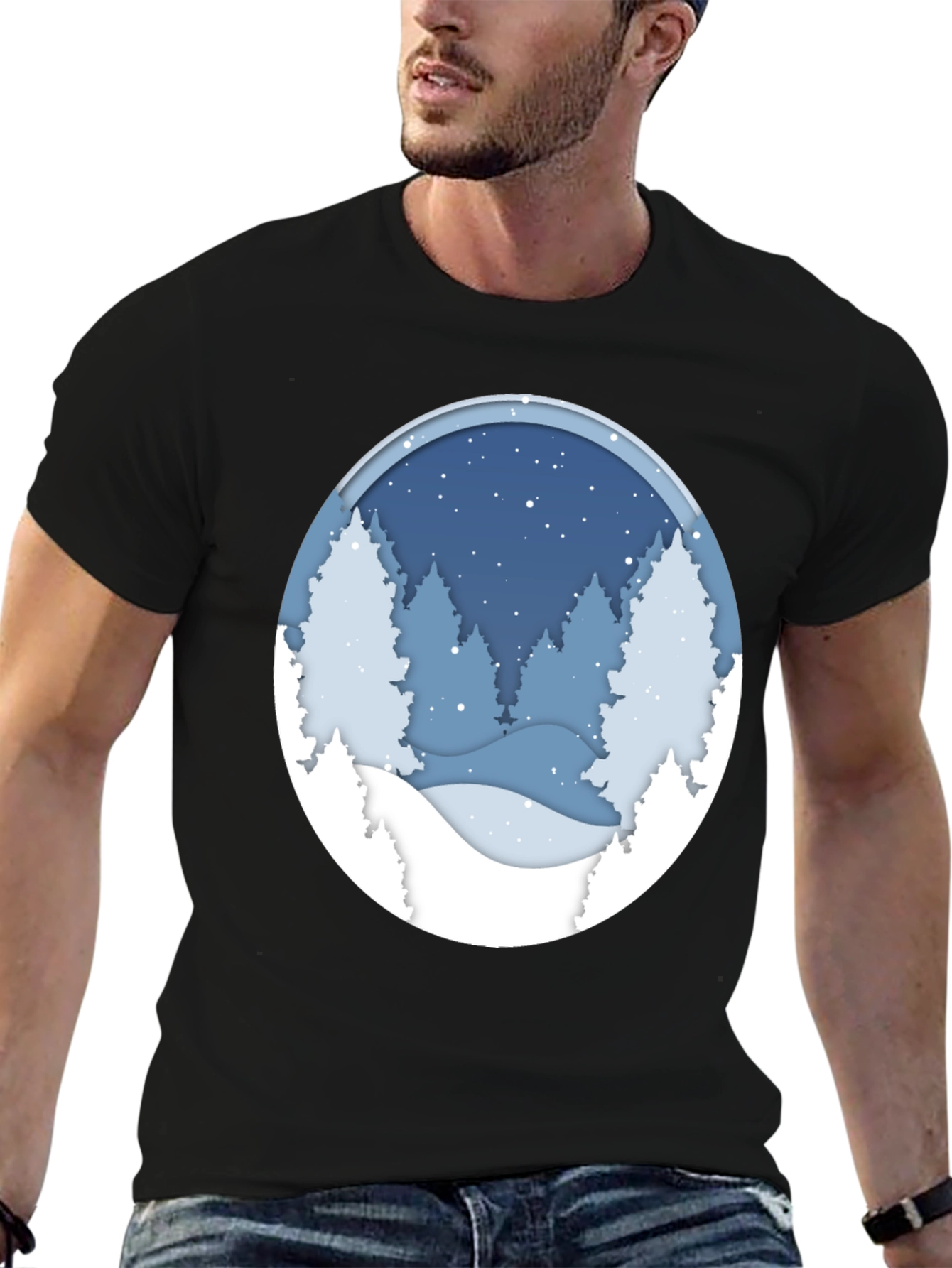 Winter Scene Graphic Tee - Stylish and Comfortable