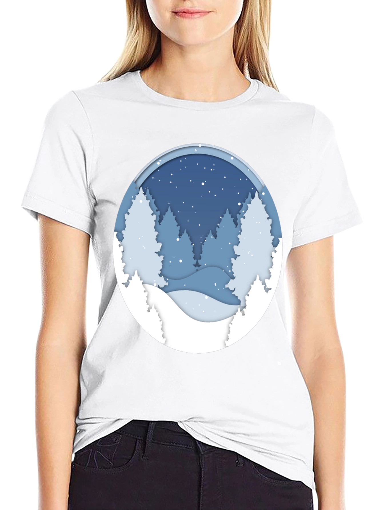 Winter Scene Graphic Tee - Stylish and Comfortable