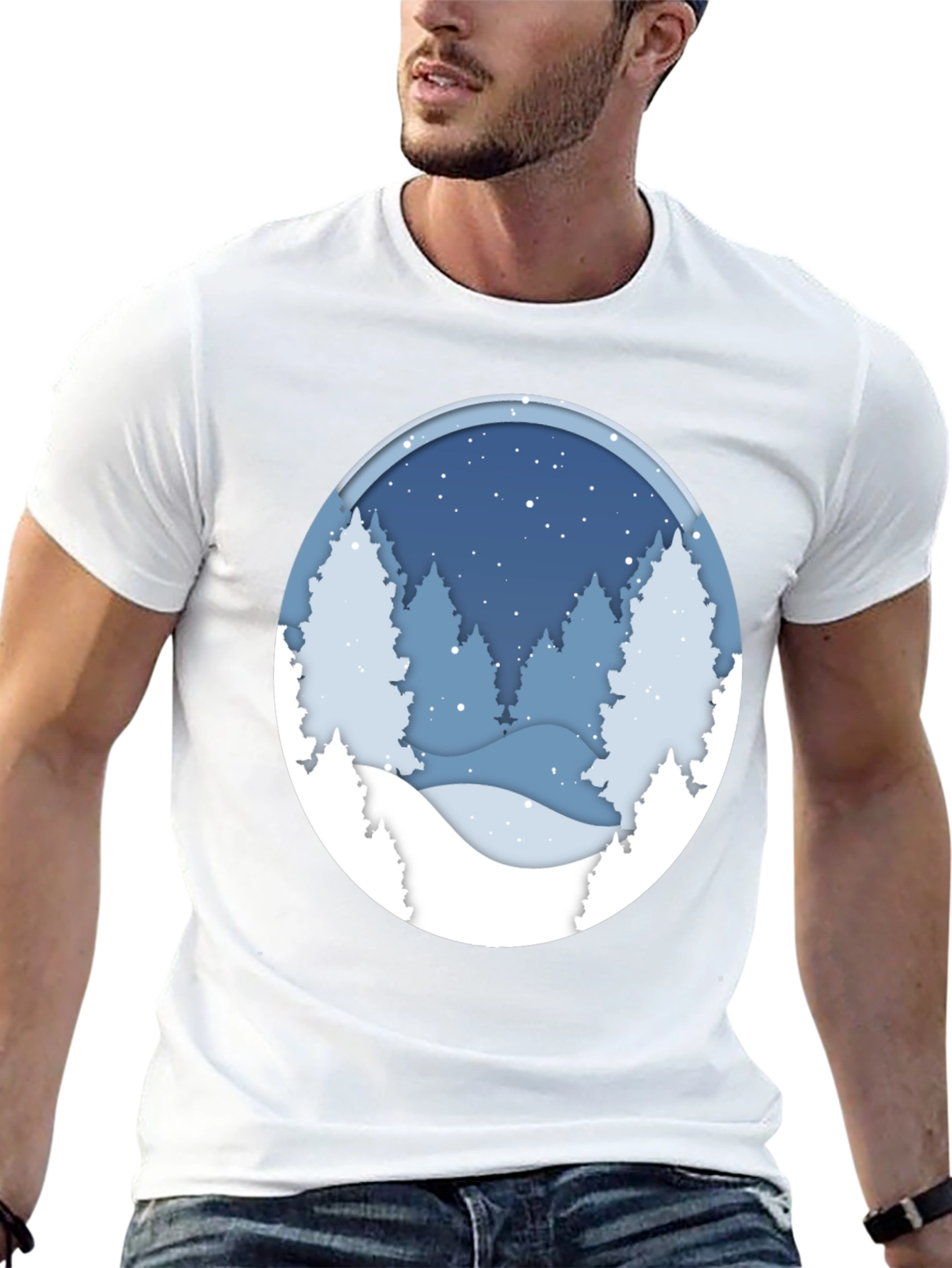 Winter Scene Graphic Tee - Stylish and Comfortable
