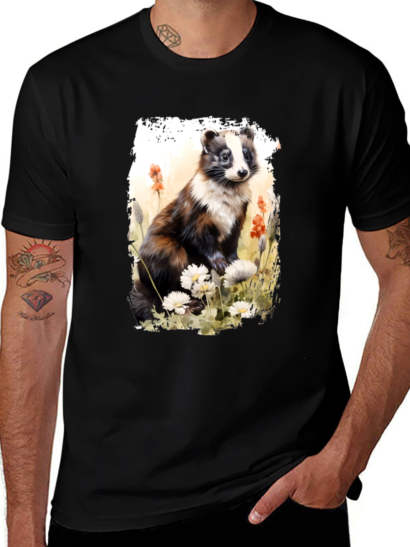 Badger Graphic Tee - Nature Inspired Design
