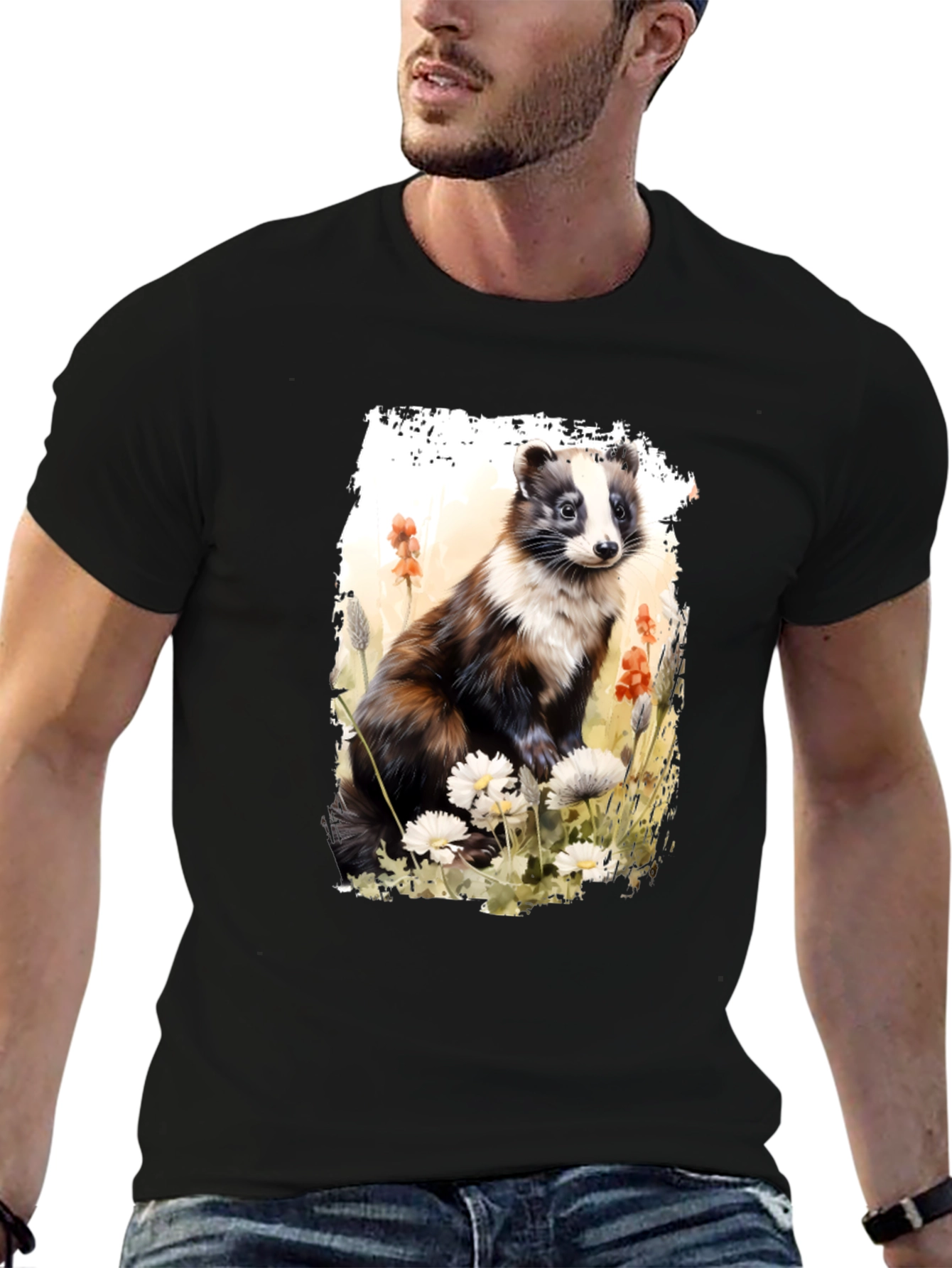 Badger Graphic Tee - Nature Inspired Design
