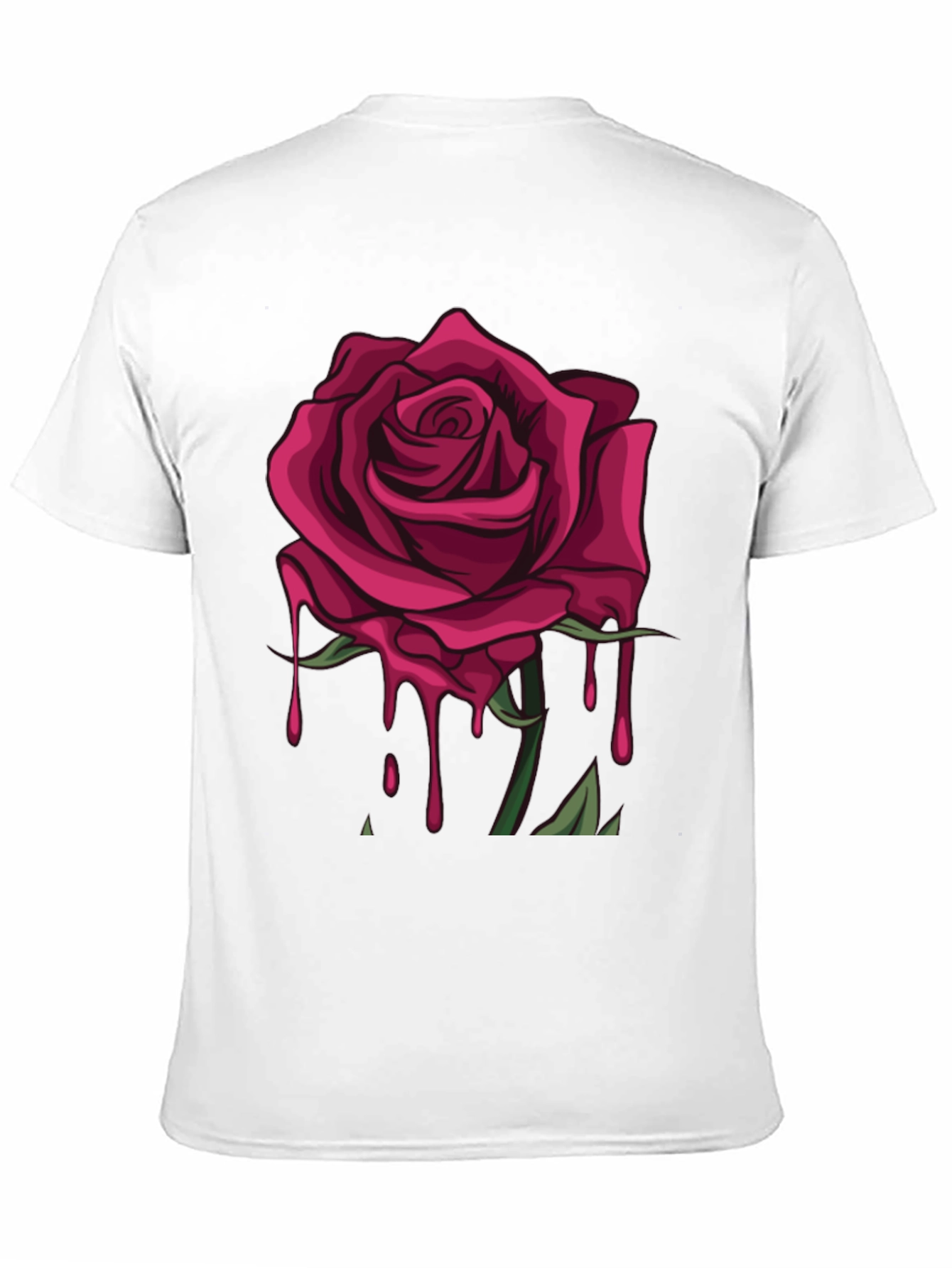 Rose Drip Graphic Tee - Stylish Unisex T-Shirt
