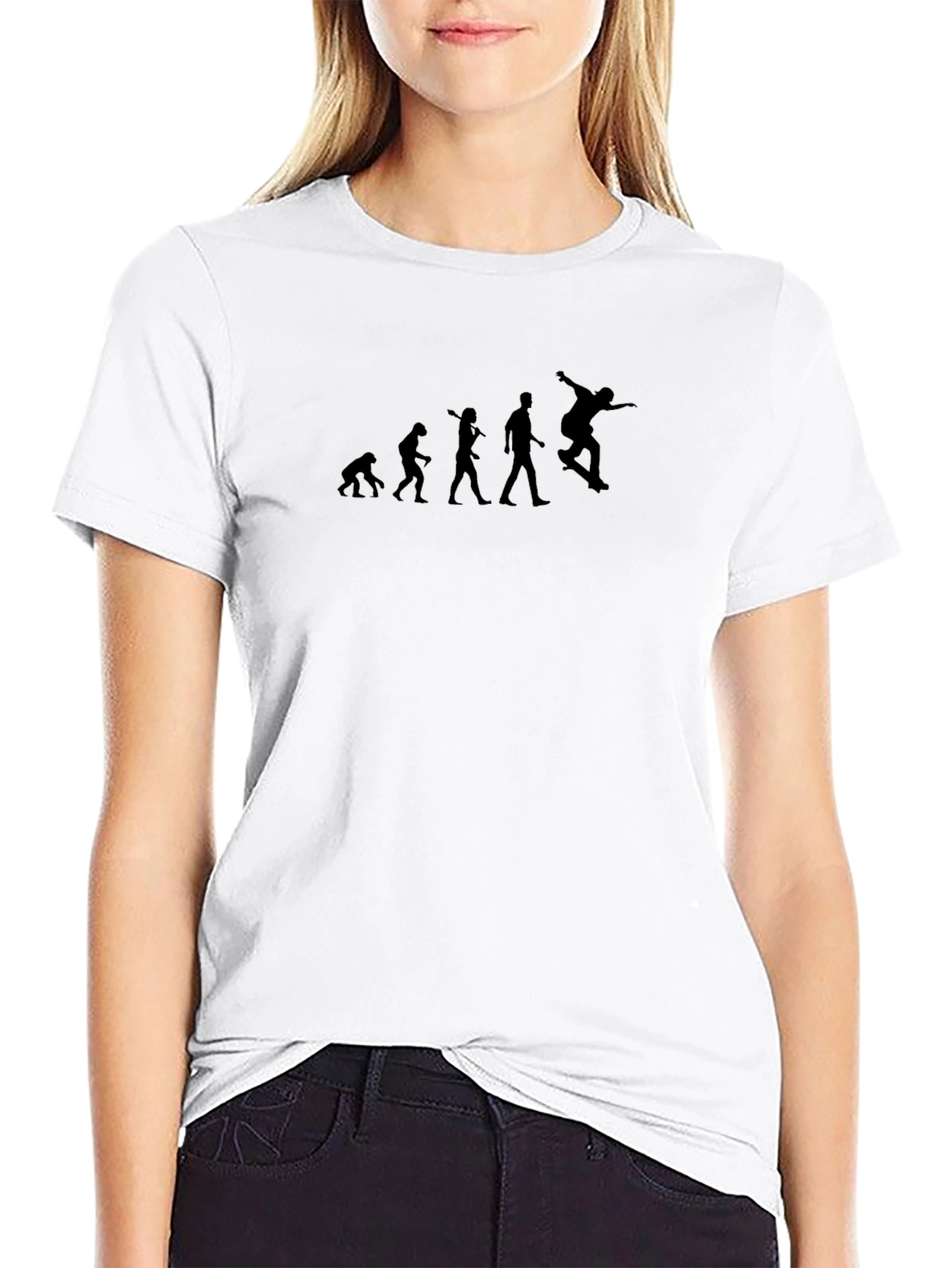 Skateboarding Evolution Mens Black T-Shirt