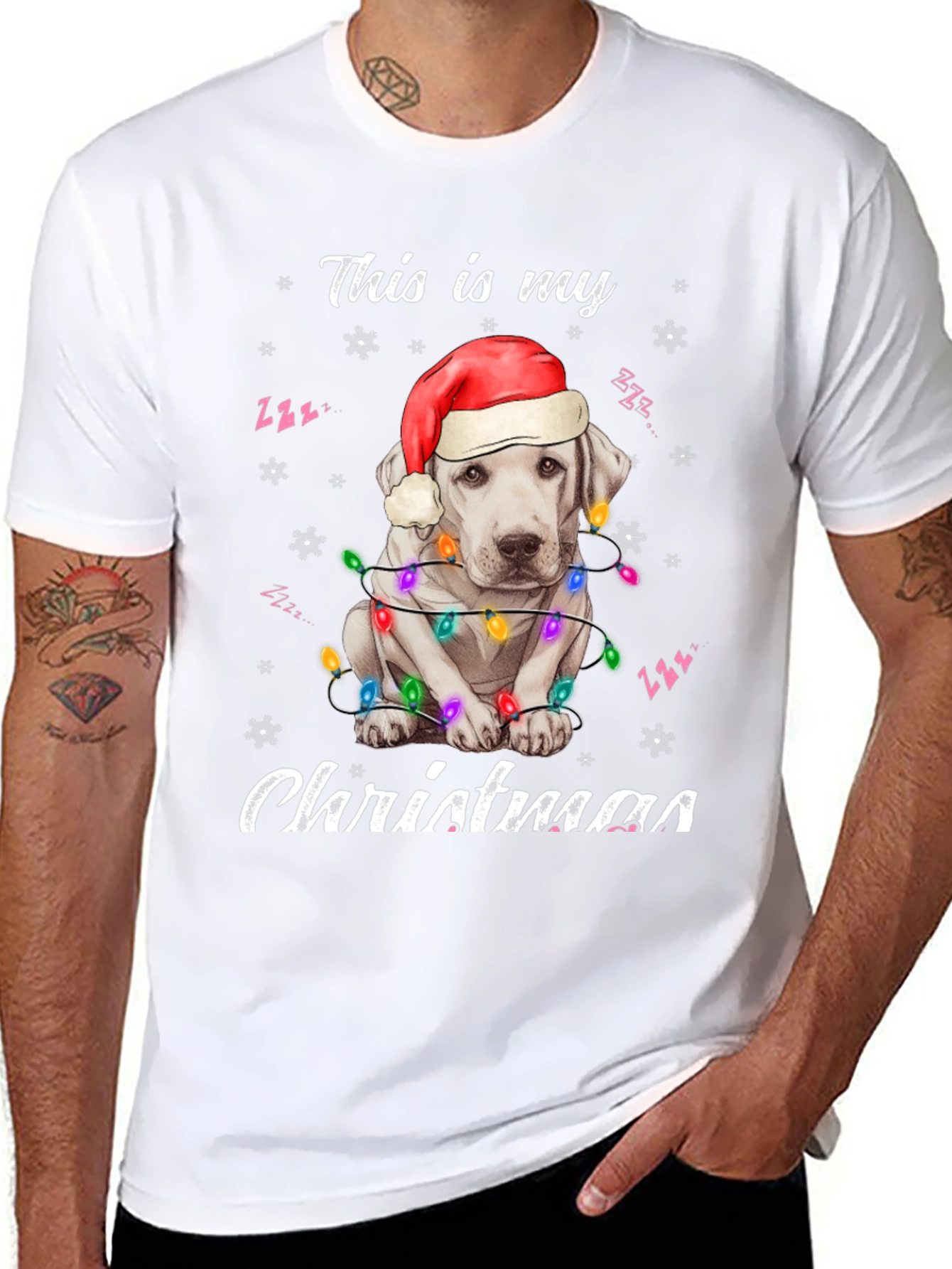 Christmas Dog T-Shirt - Festive Holiday Apparel
