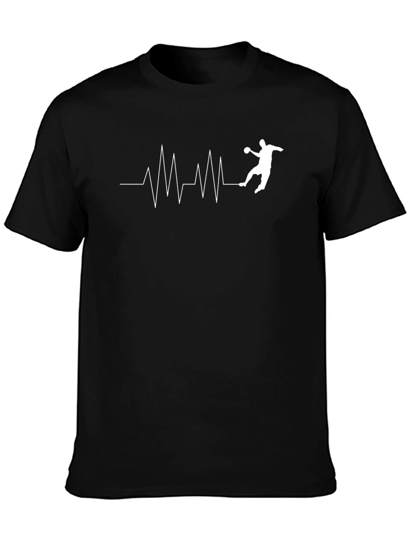 Handball Heartbeat T-Shirt - Black