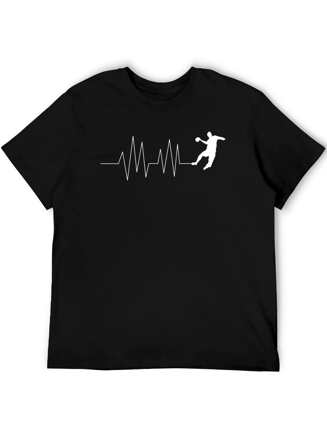 Handball Heartbeat T-Shirt - Black