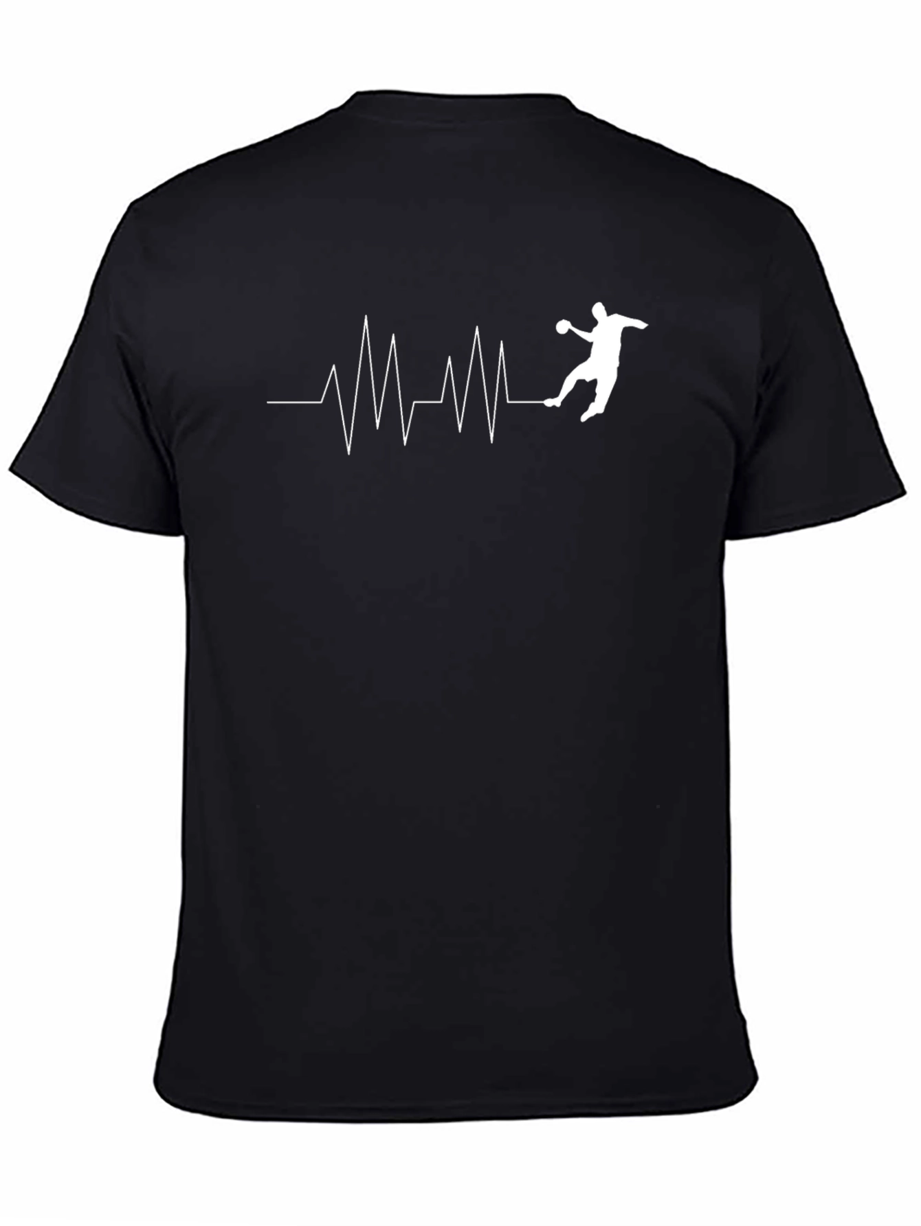 Handball Heartbeat T-Shirt - Black