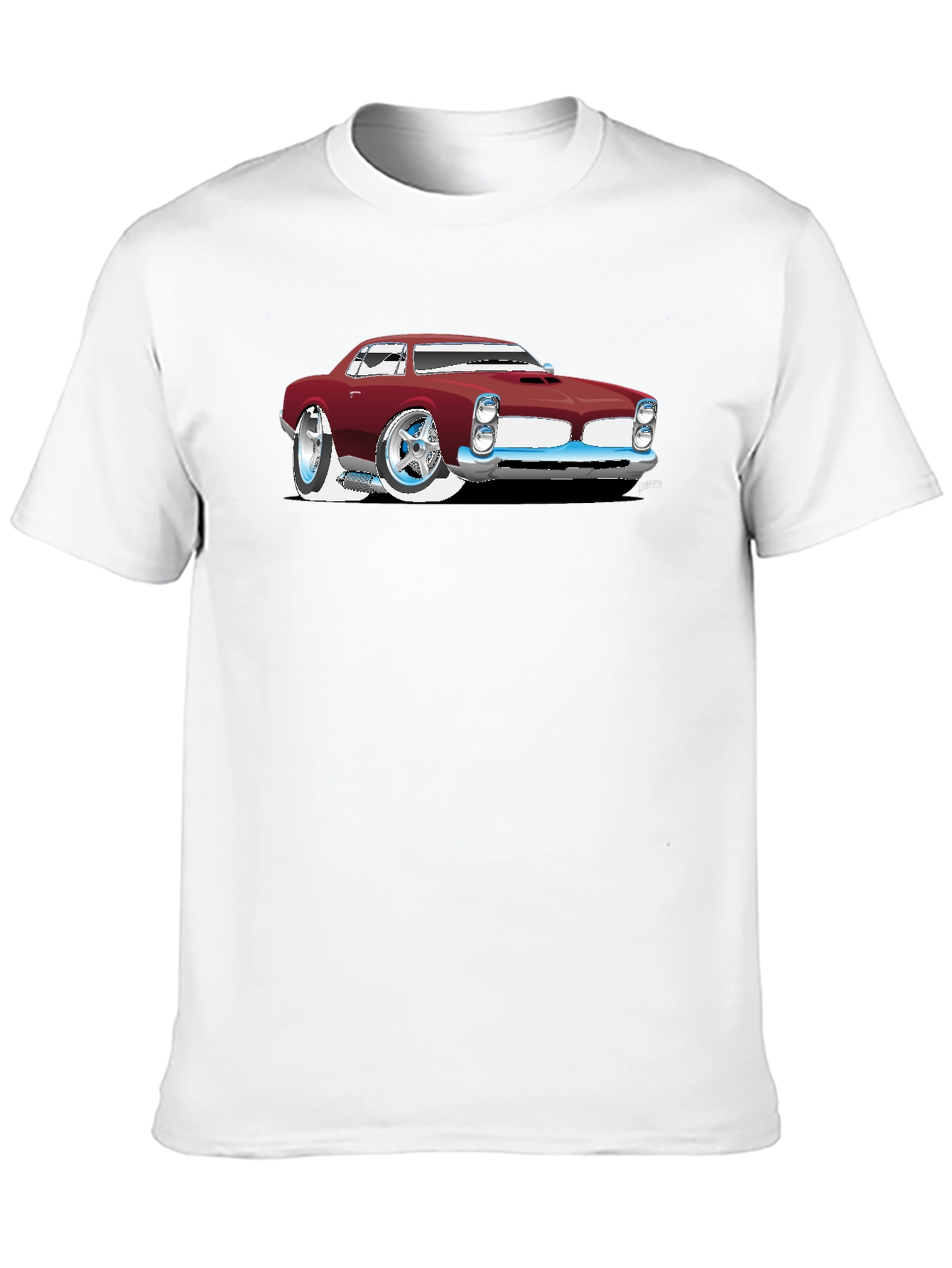 Cartoon Car Graphic Black T-Shirt