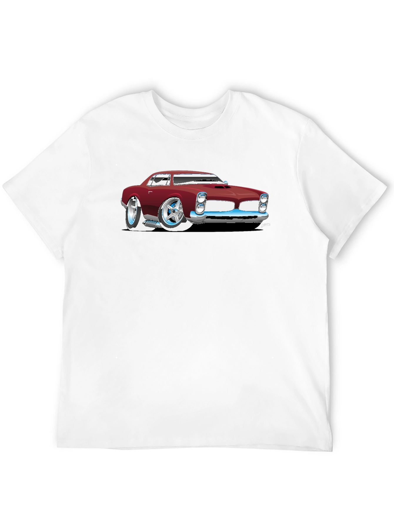 Cartoon Car Graphic Black T-Shirt