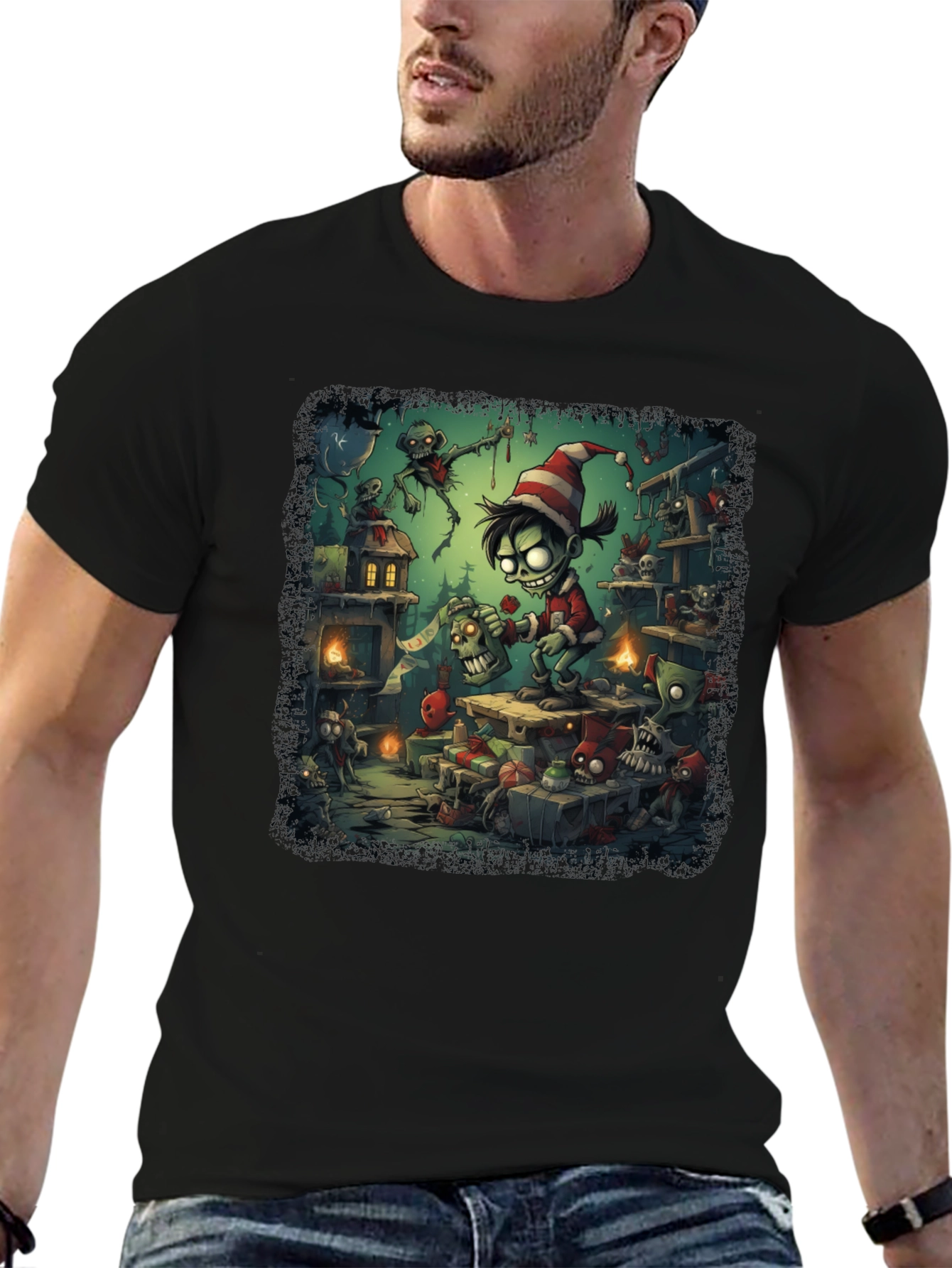 Zombie Elf Christmas T-Shirt