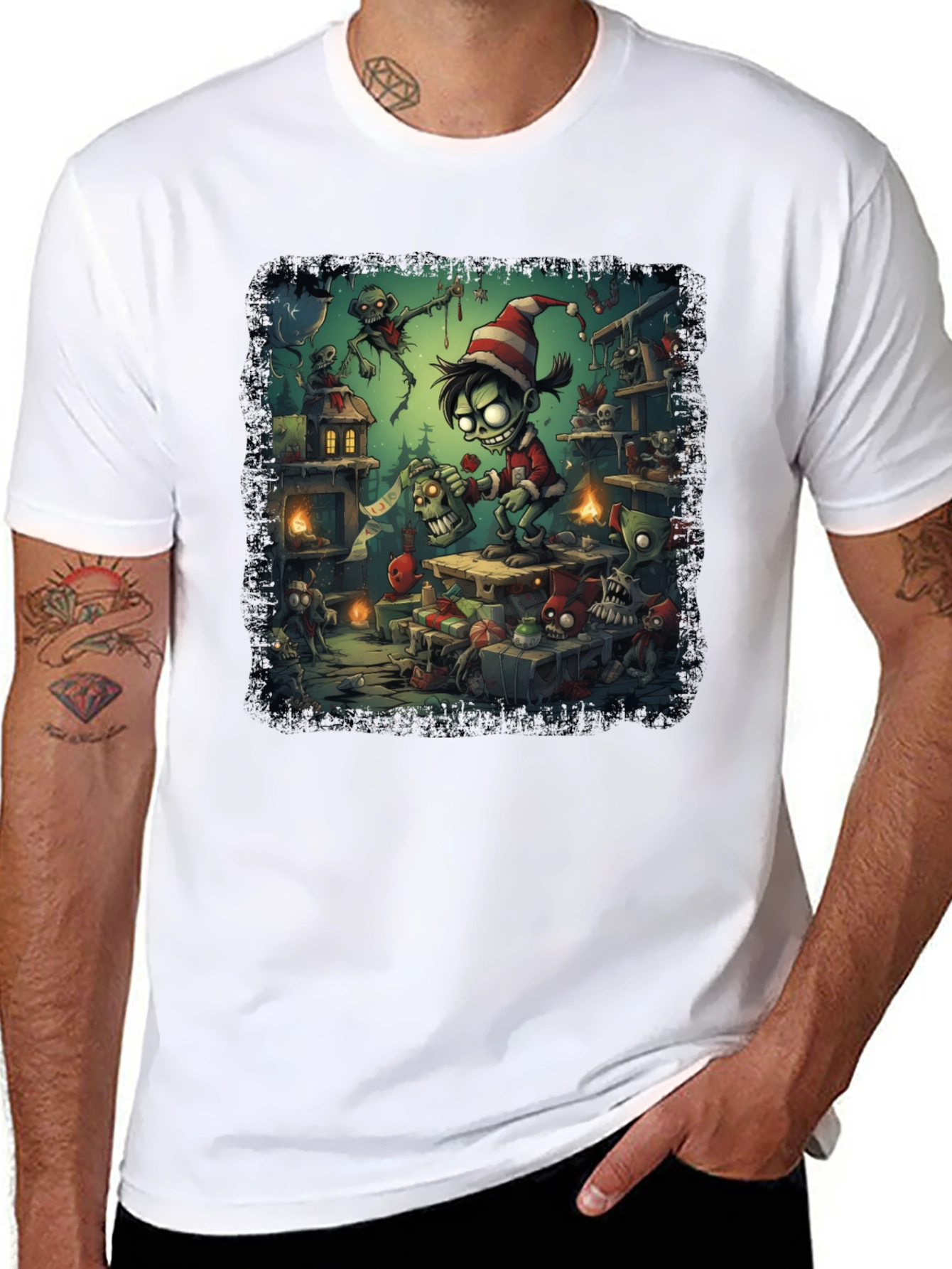 Zombie Elf Christmas T-Shirt