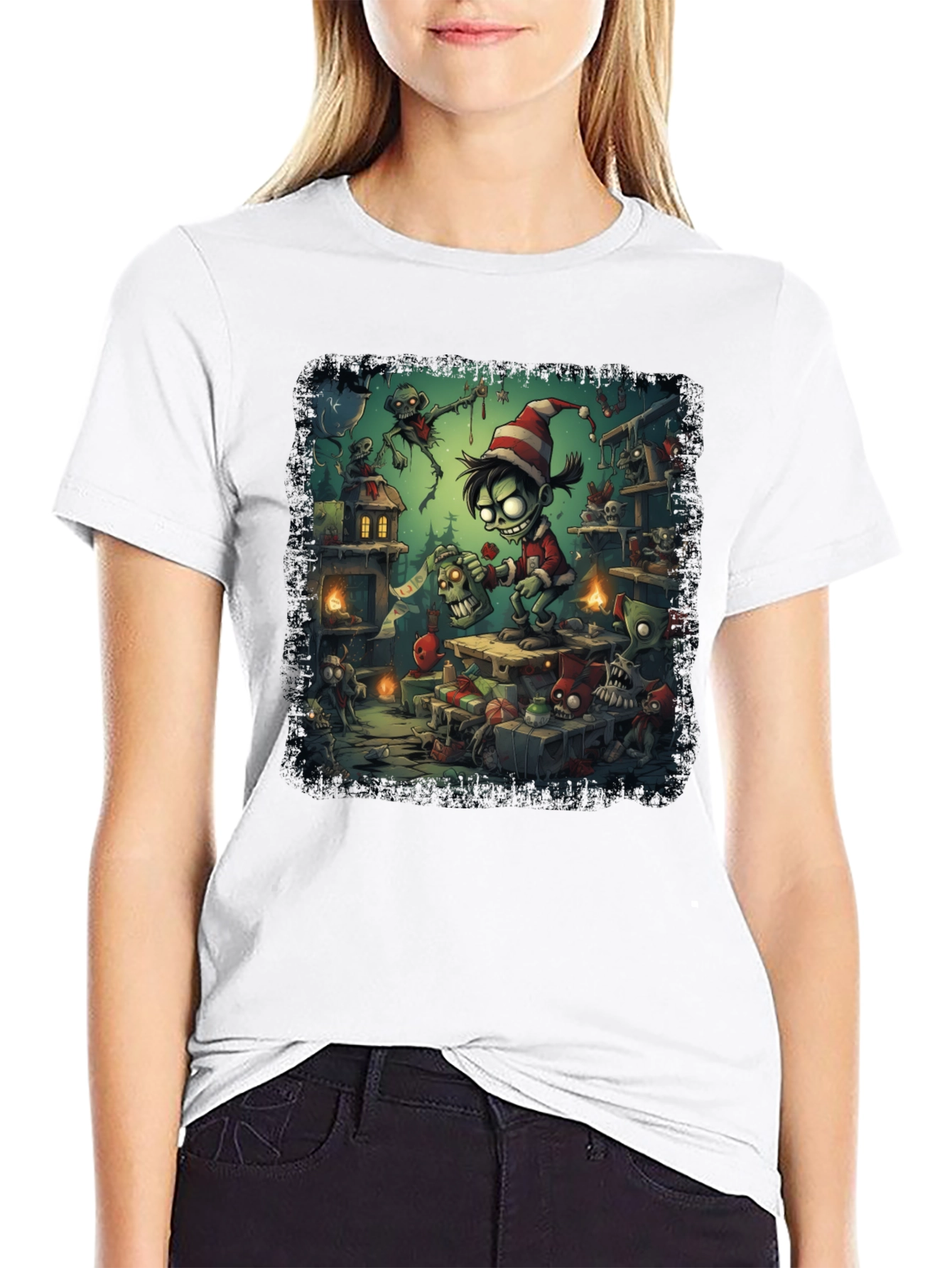 Zombie Elf Christmas T-Shirt