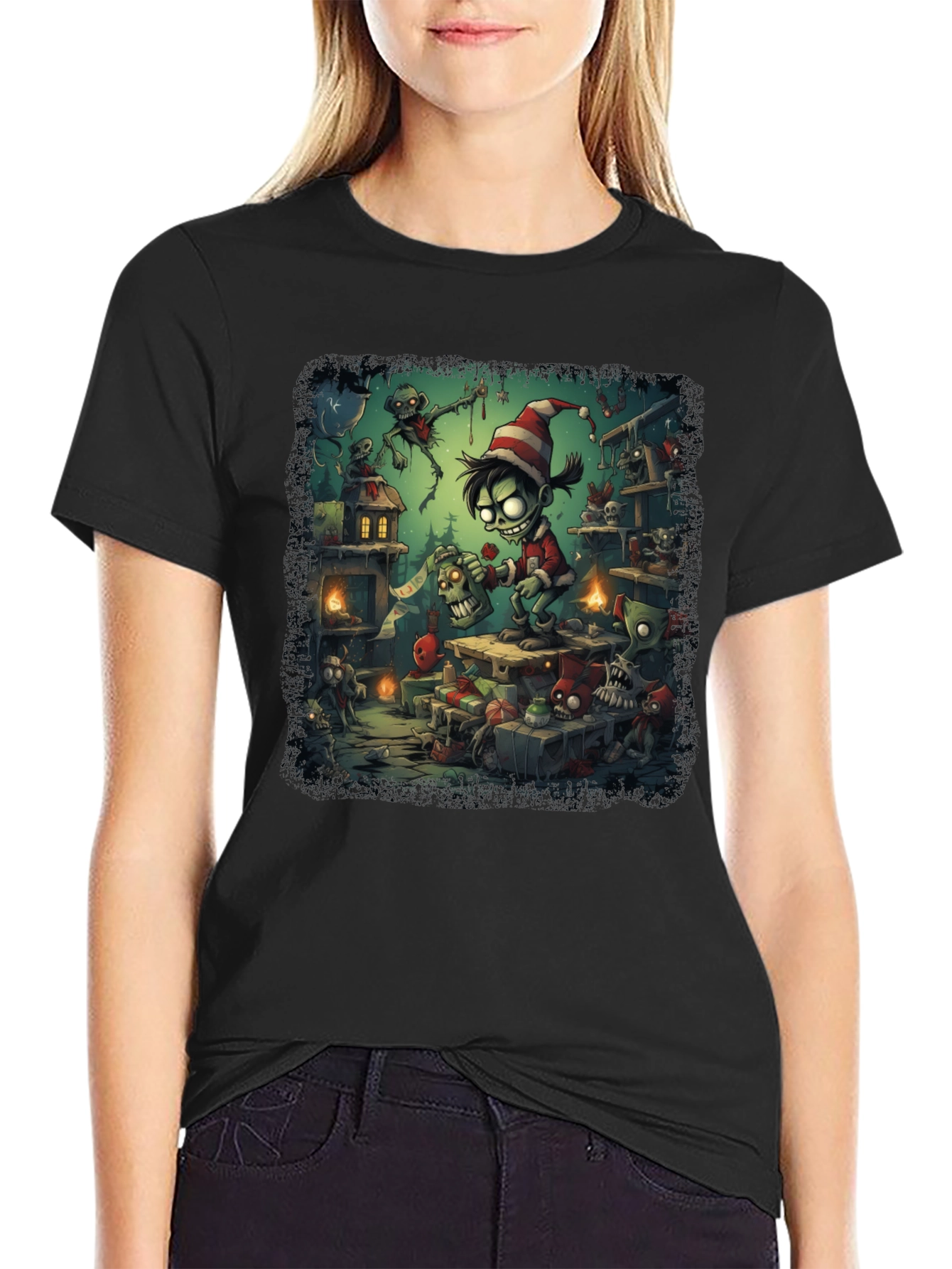 Zombie Elf Christmas T-Shirt