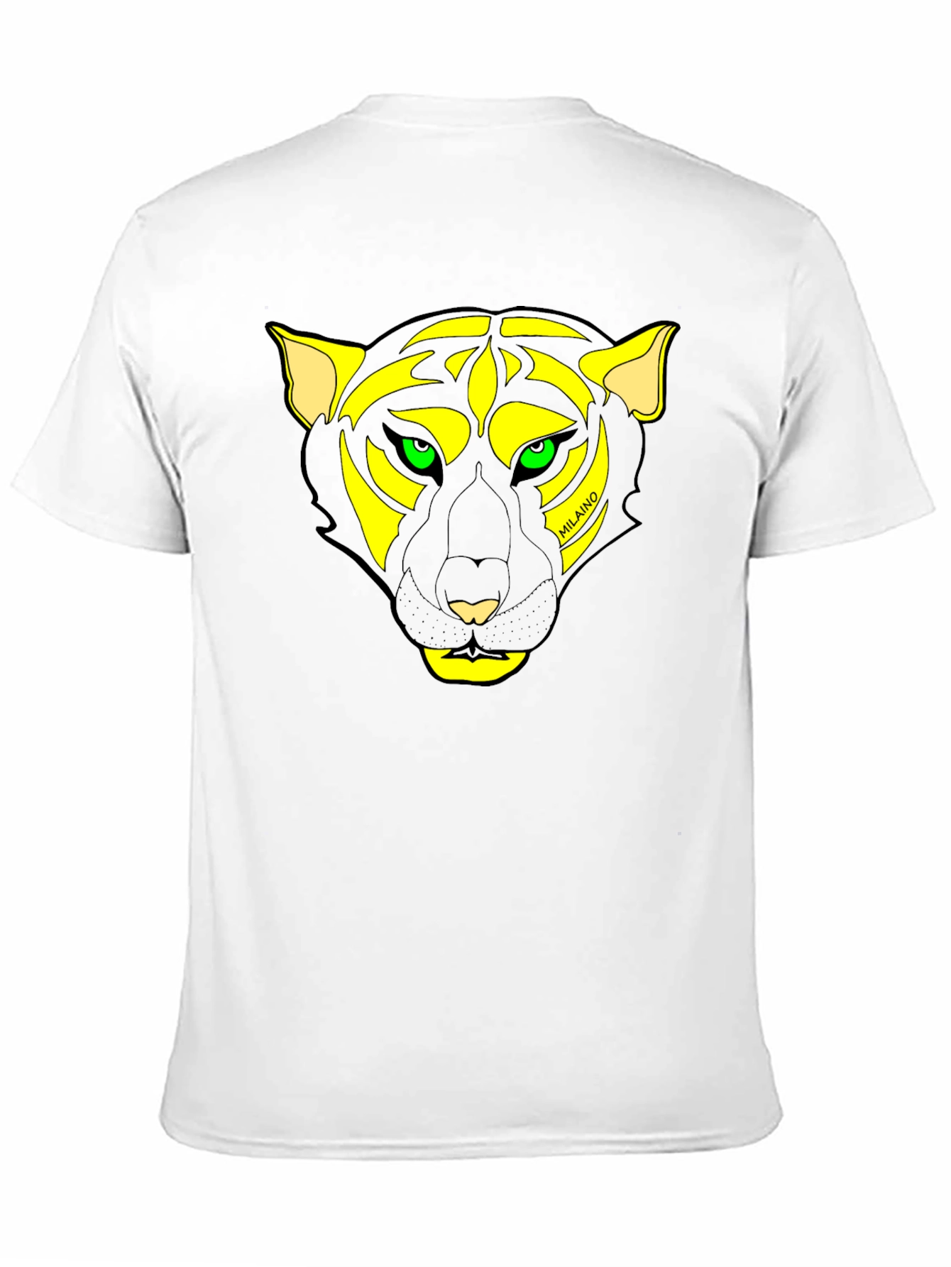 Mens Black T-Shirt with Unique Tiger Graphic