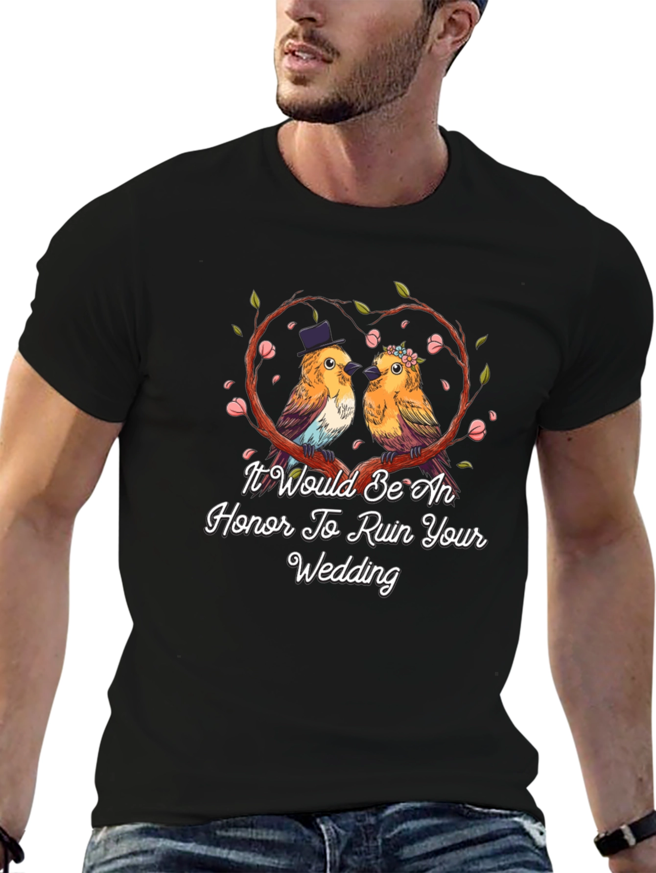 Ruin Your Wedding Bird Graphic T-Shirt