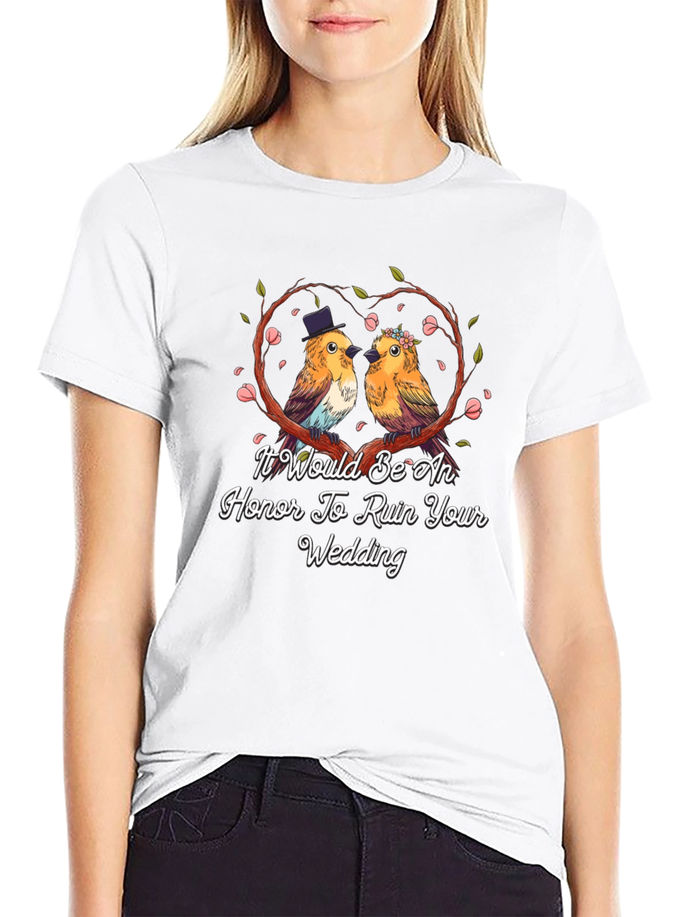 Ruin Your Wedding Bird Graphic T-Shirt