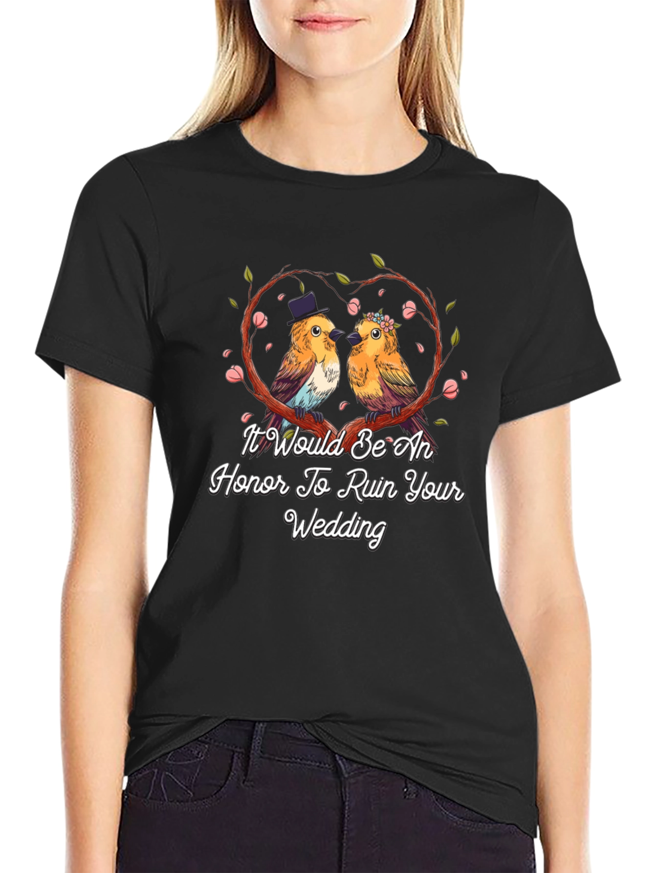 Ruin Your Wedding Bird Graphic T-Shirt