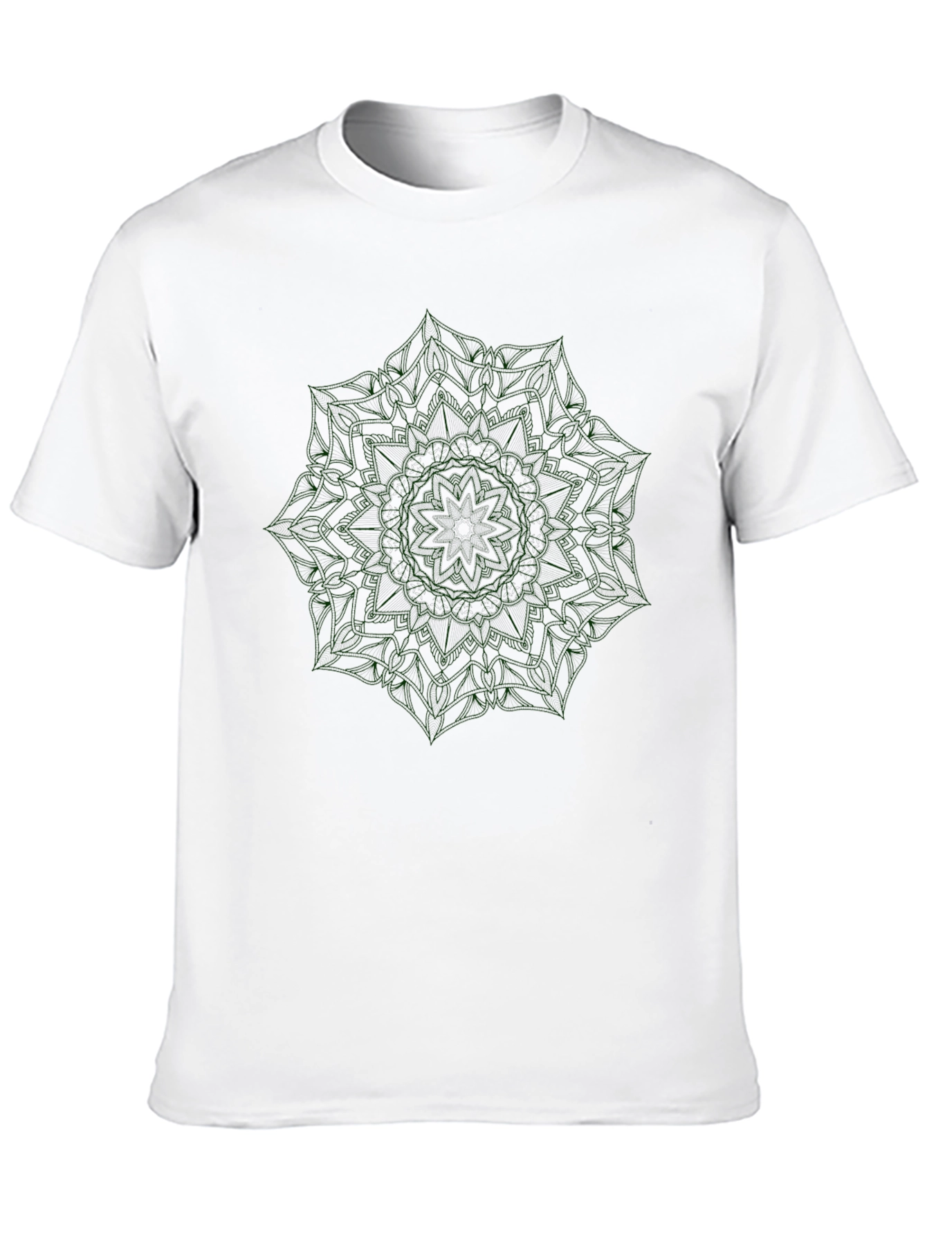Black Mandala Graphic Tee - Stylish Casual Comfort