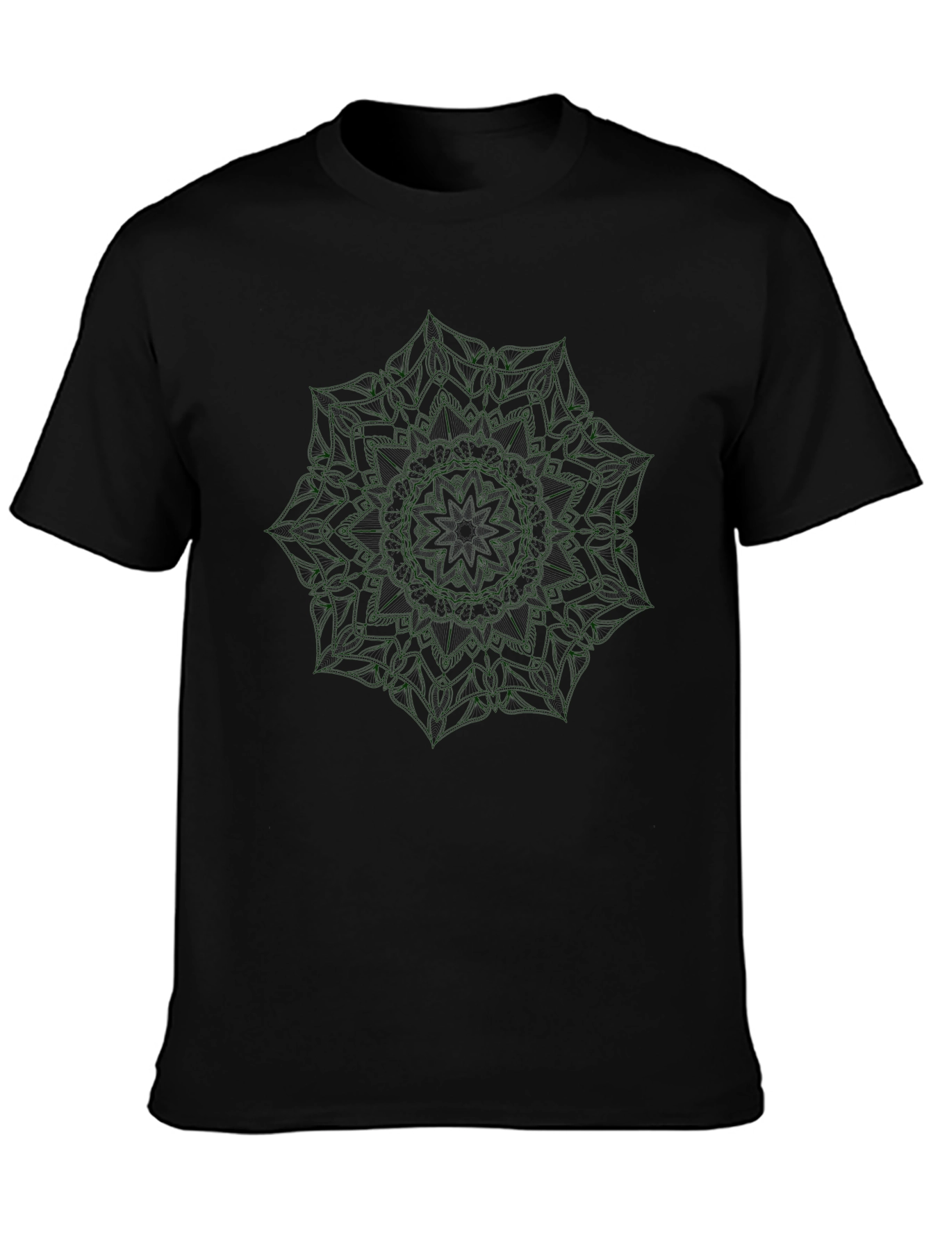 Black Mandala Graphic Tee - Stylish Casual Comfort