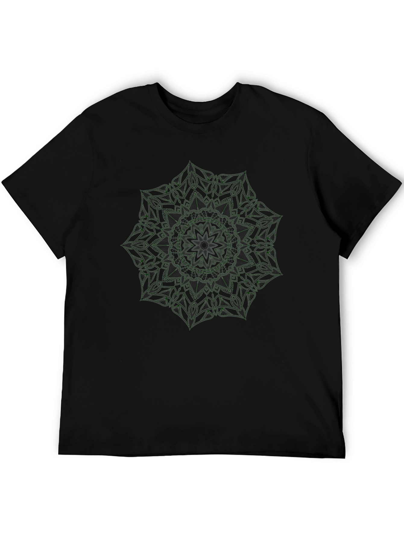 Black Mandala Graphic Tee - Stylish Casual Comfort