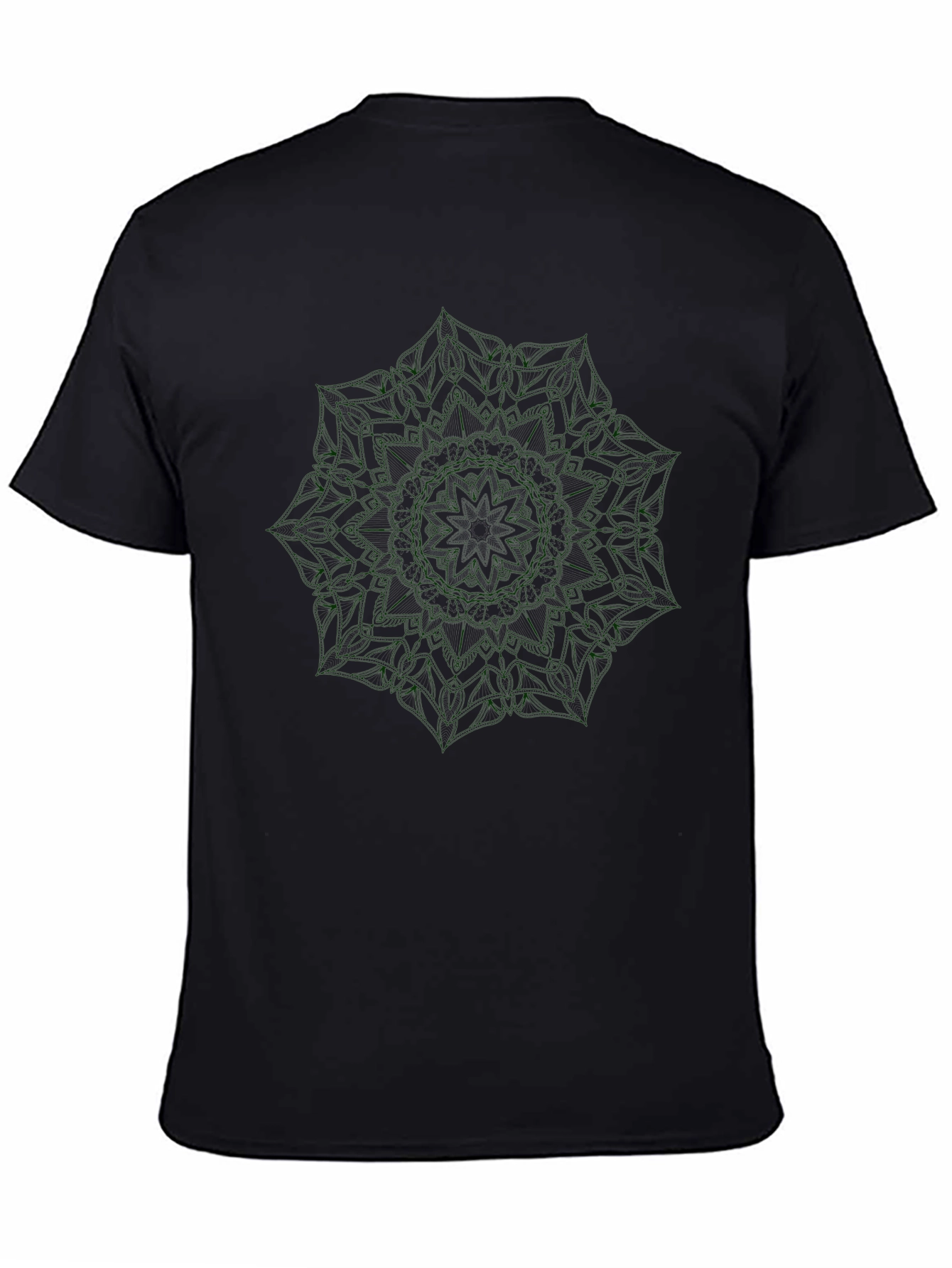 Black Mandala Graphic Tee - Stylish Casual Comfort