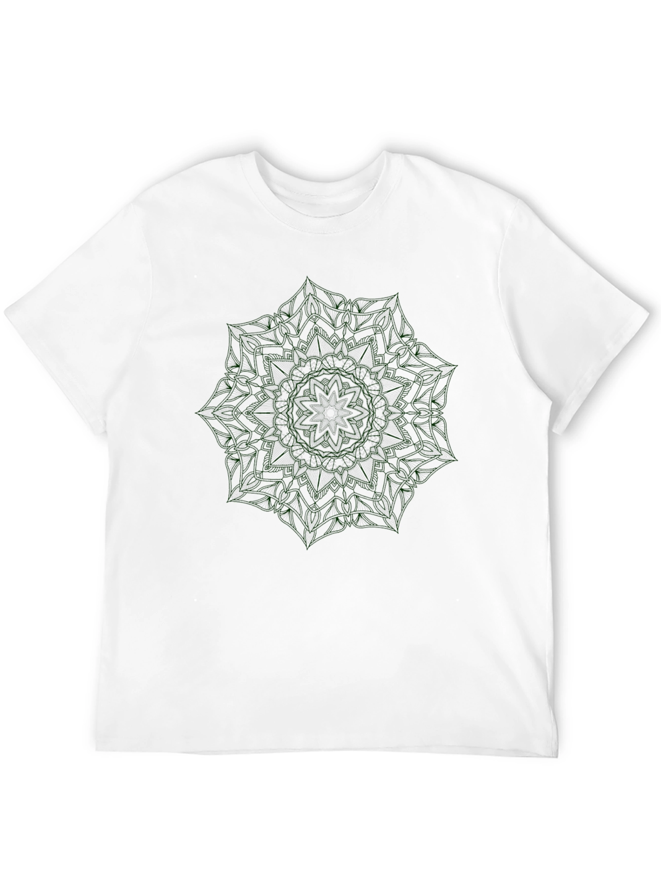 Black Mandala Graphic Tee - Stylish Casual Comfort