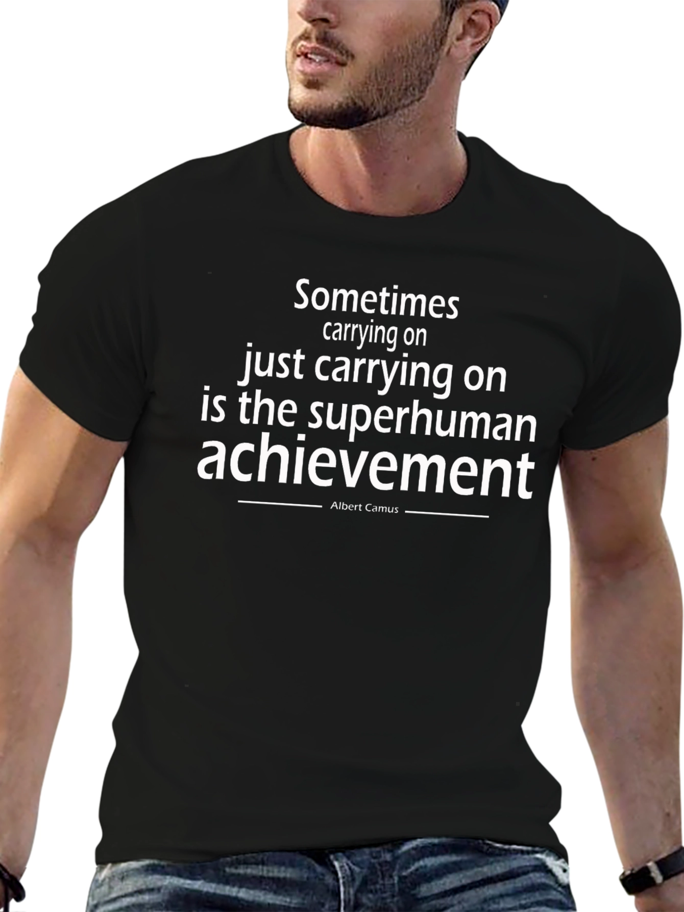 Superhuman Achievement Graphic T-Shirt - Black