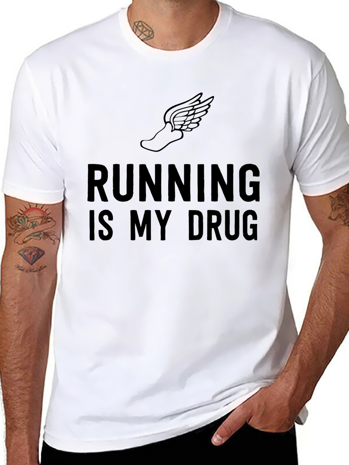 Running Is My Drug Graphic T-Shirt