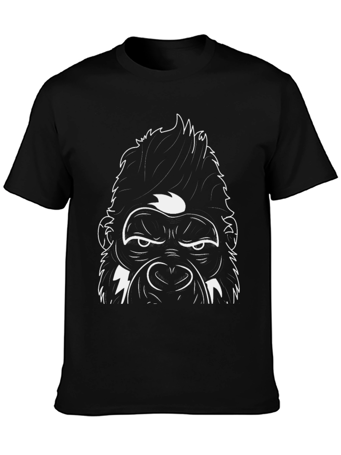 Cool Gorilla Graphic Tee - Black Cotton Blend
